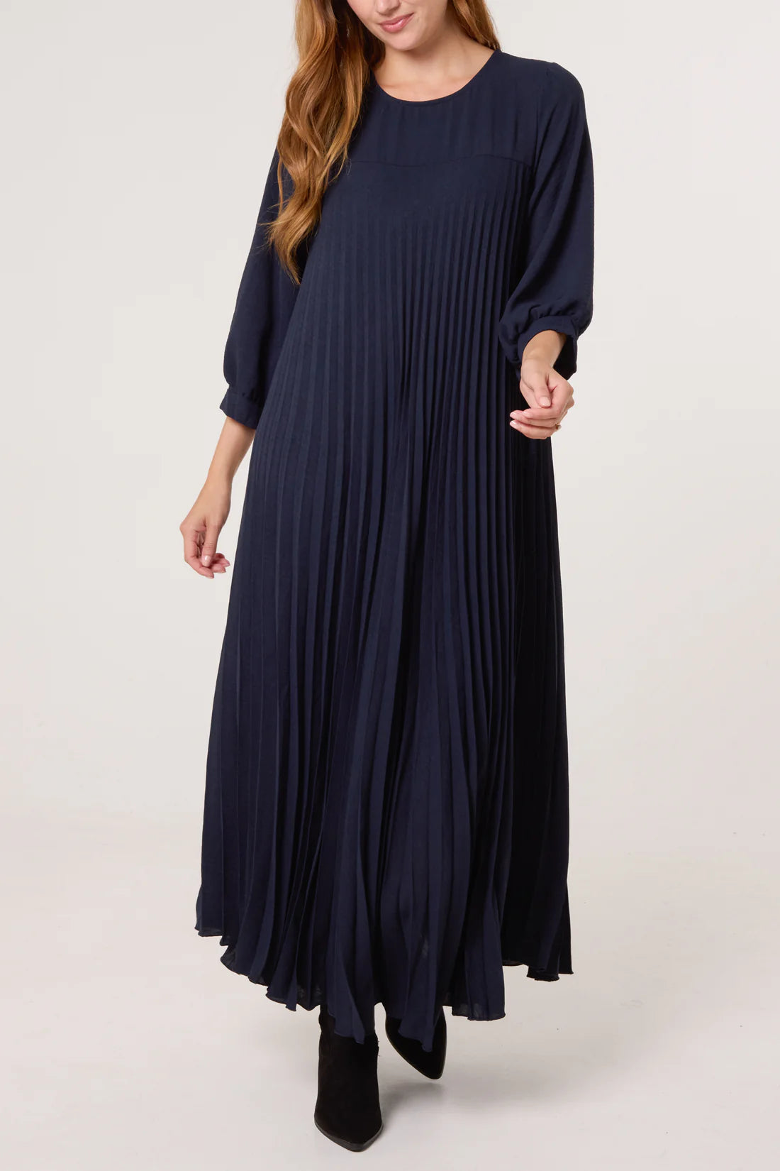 Monica Loose Pleated Midaxi Dress