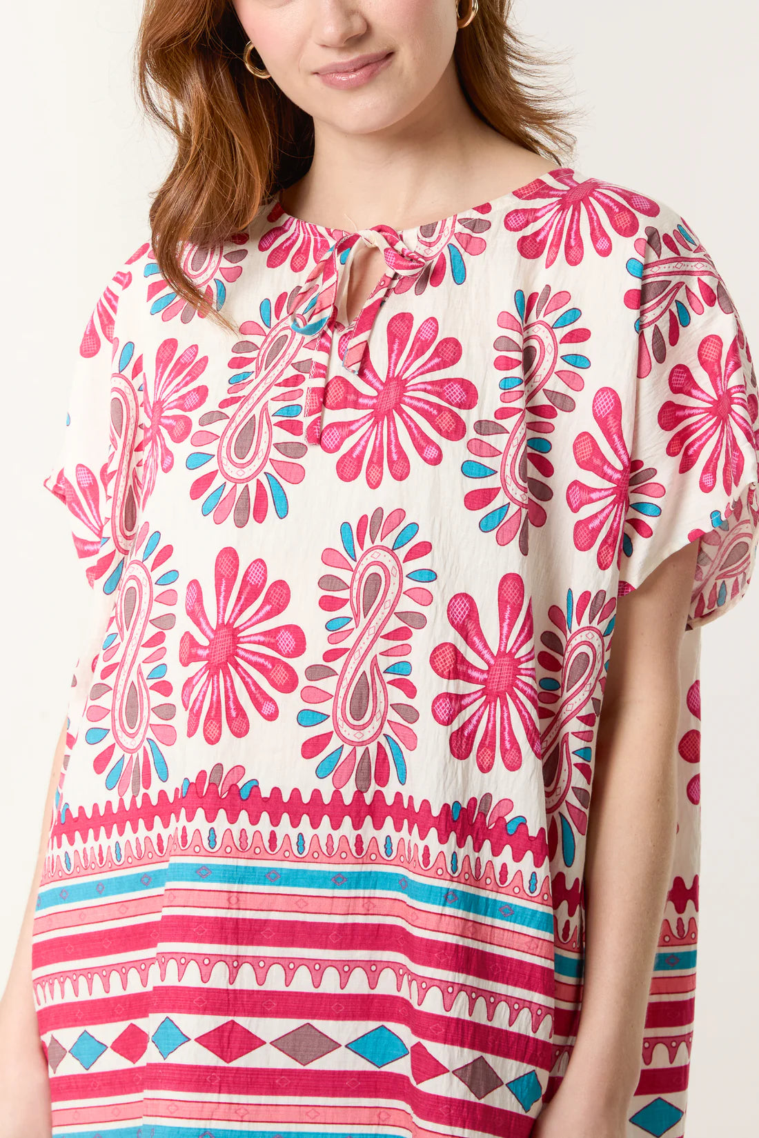Sheena Paisley Print Short Sleeve Top - 3 Colours