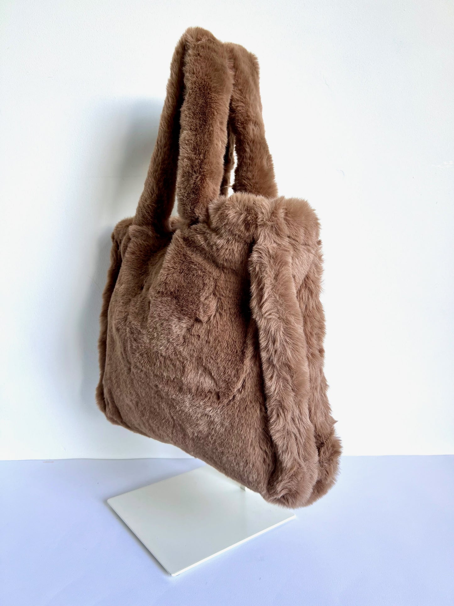 Faux Fur Rectangular Tote Bag - 4 Colours