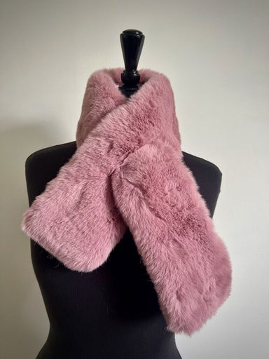 Lizzie Faux Fur Collar Scarf - 13 Colourso