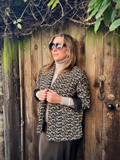 Hannah Ikat Print Quilted Indian Style Jacket