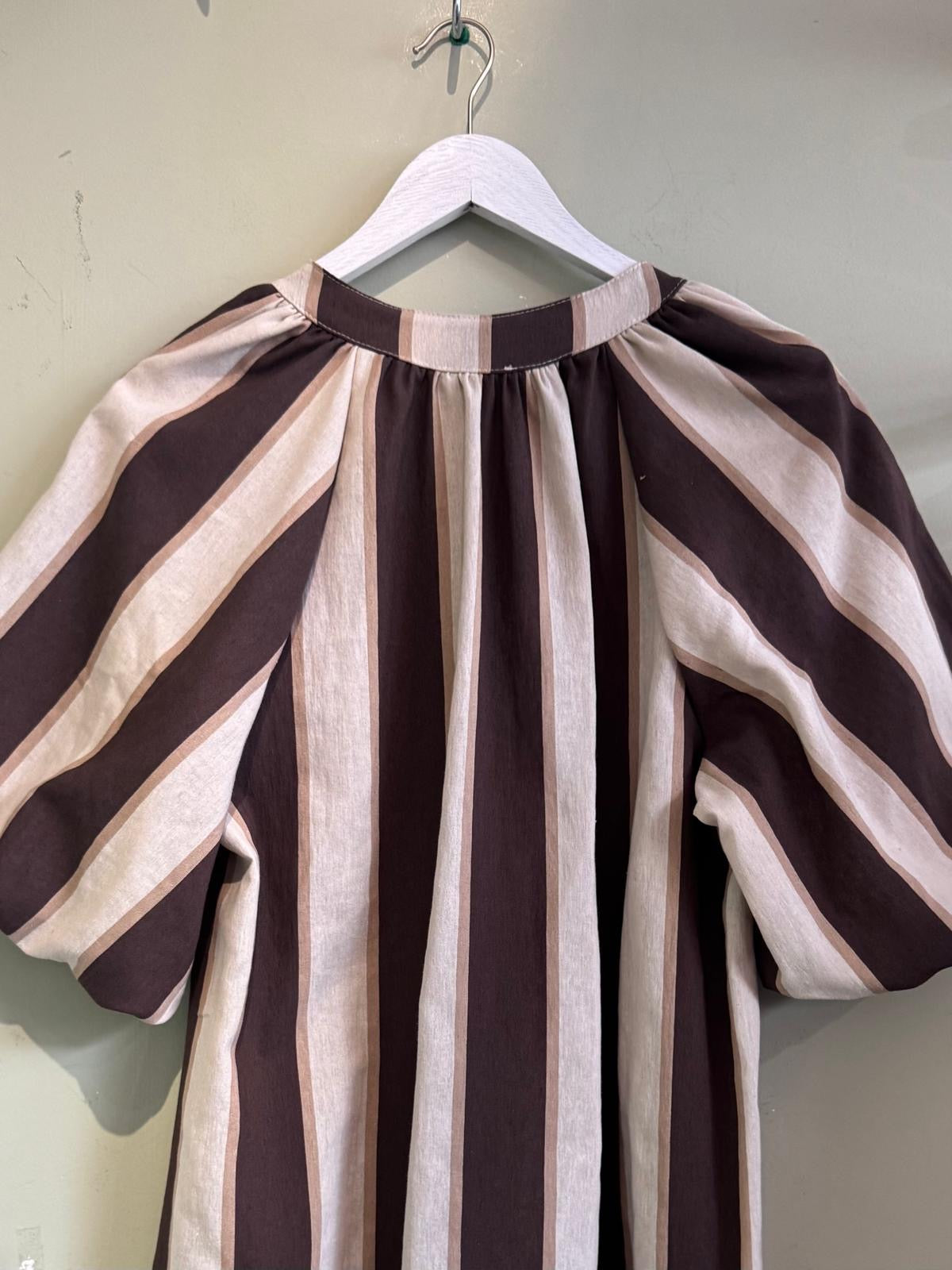 Mila Wide Stripe Cotton Tunic Dress