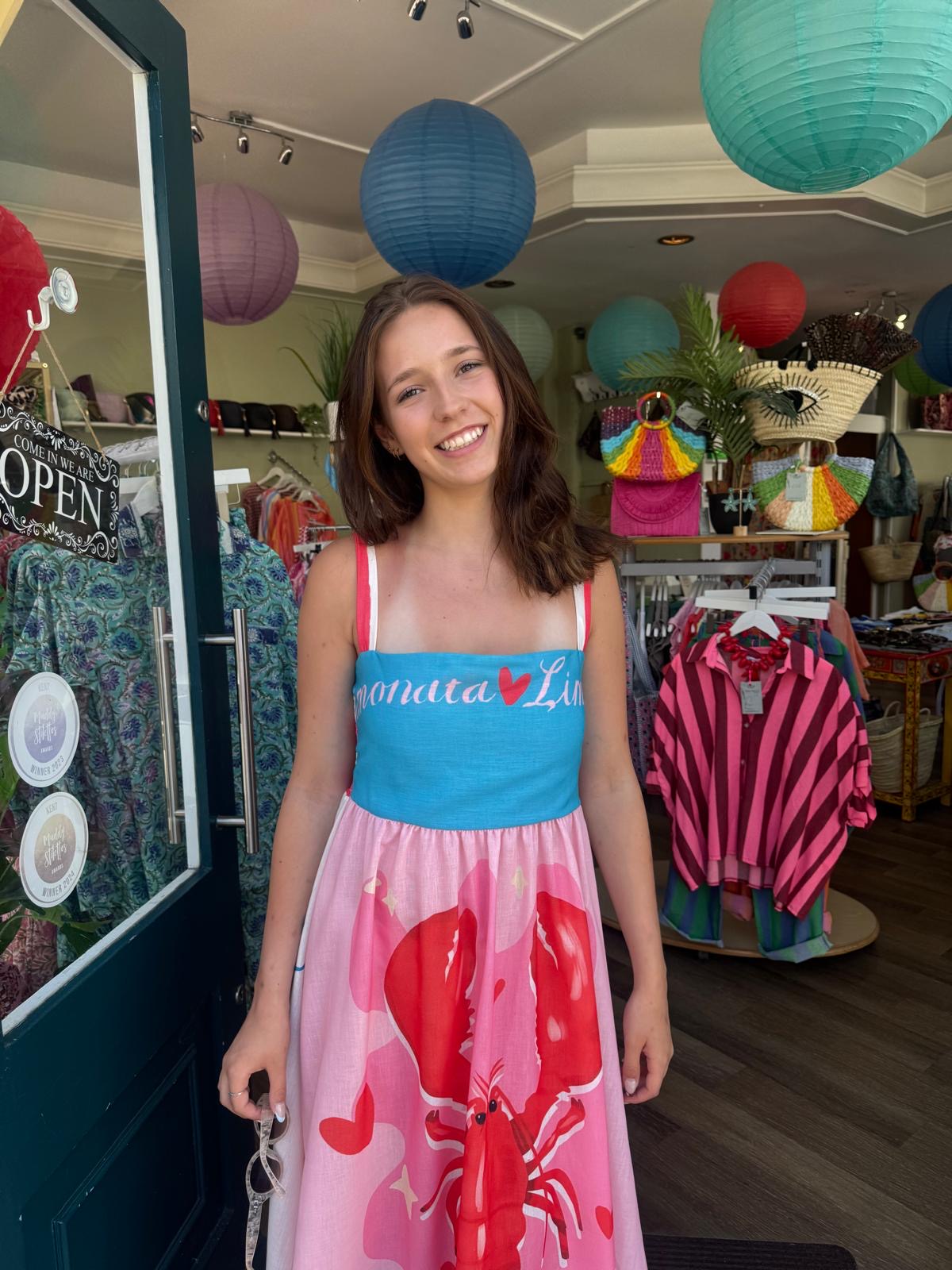 Lobster & Lemon Print Sundress