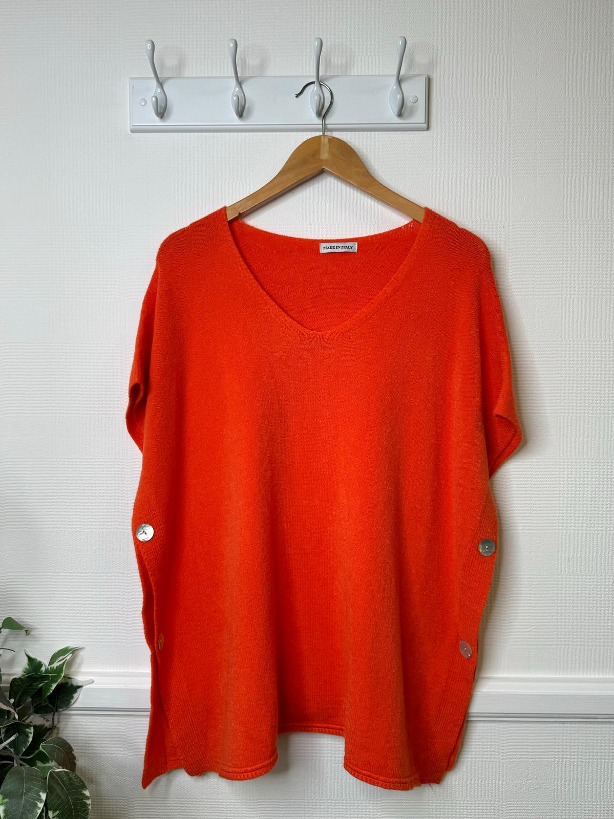 Jessica Side Button Tank Top/Poncho - Assorted Colours