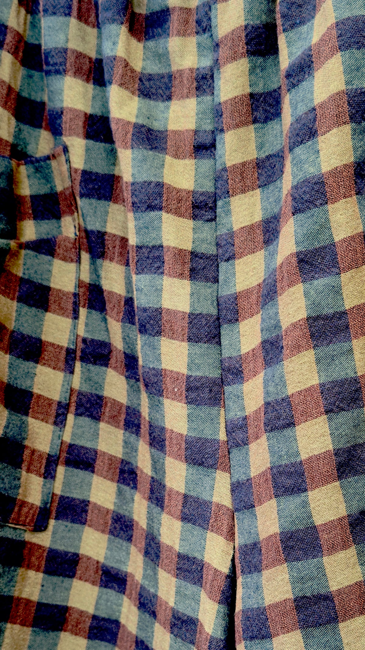Lila Tulip Hem Checked Barrel Leg Trousers