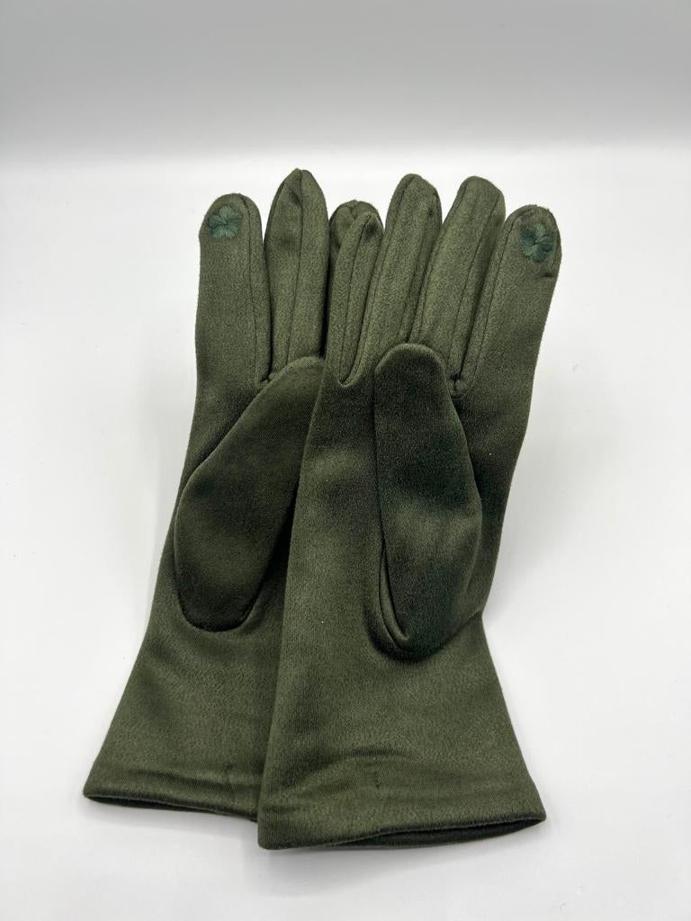 Faux Suede Plain Gloves - Assorted Colours in