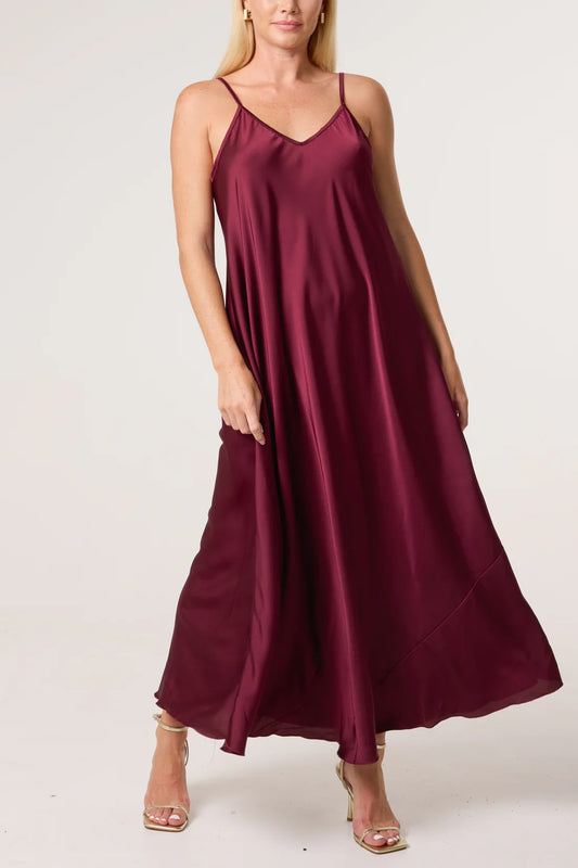 Bryony Satin Maxi Slip Dress - 5 Colours