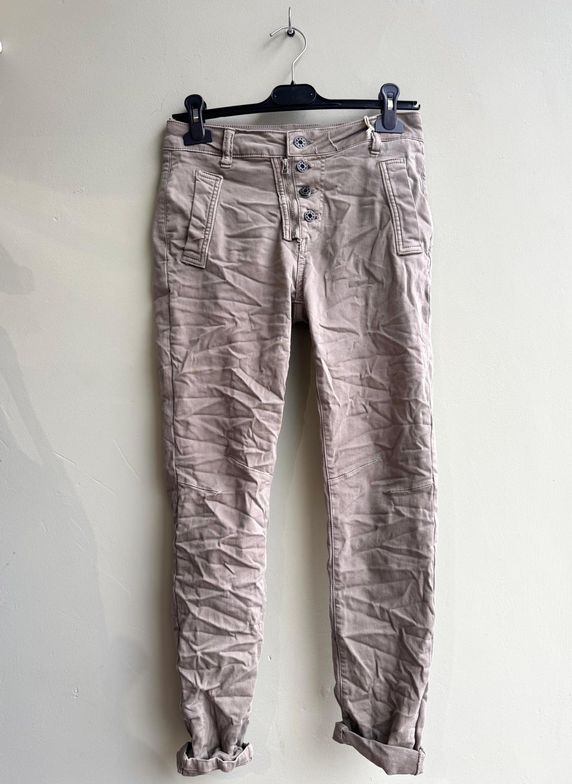 Melly & Co taupe mocha Button & Zip Fly Jeans