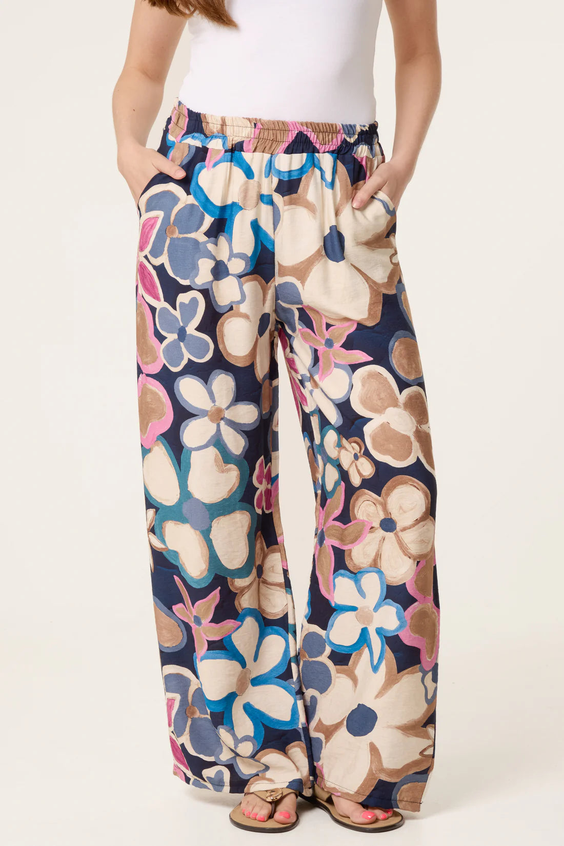 Victoria Bold Floral Wide Leg Trousers