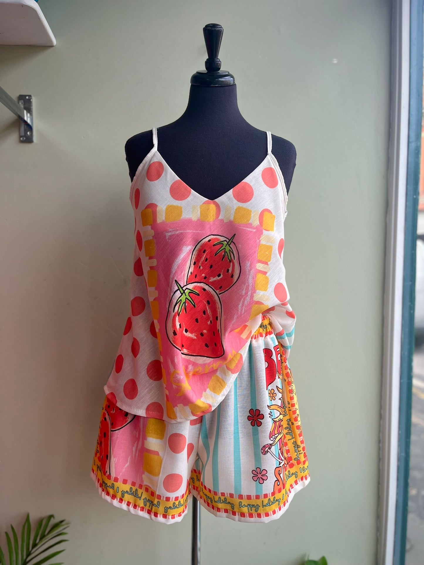 Be The Sunshine/Strawberry Shorts & Top Co-Ord