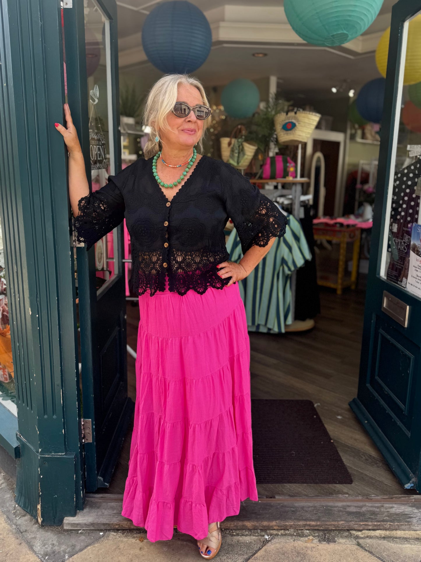 Anya Cotton Tiered Maxi Skirt With Jersey Waistband - 5 Colours