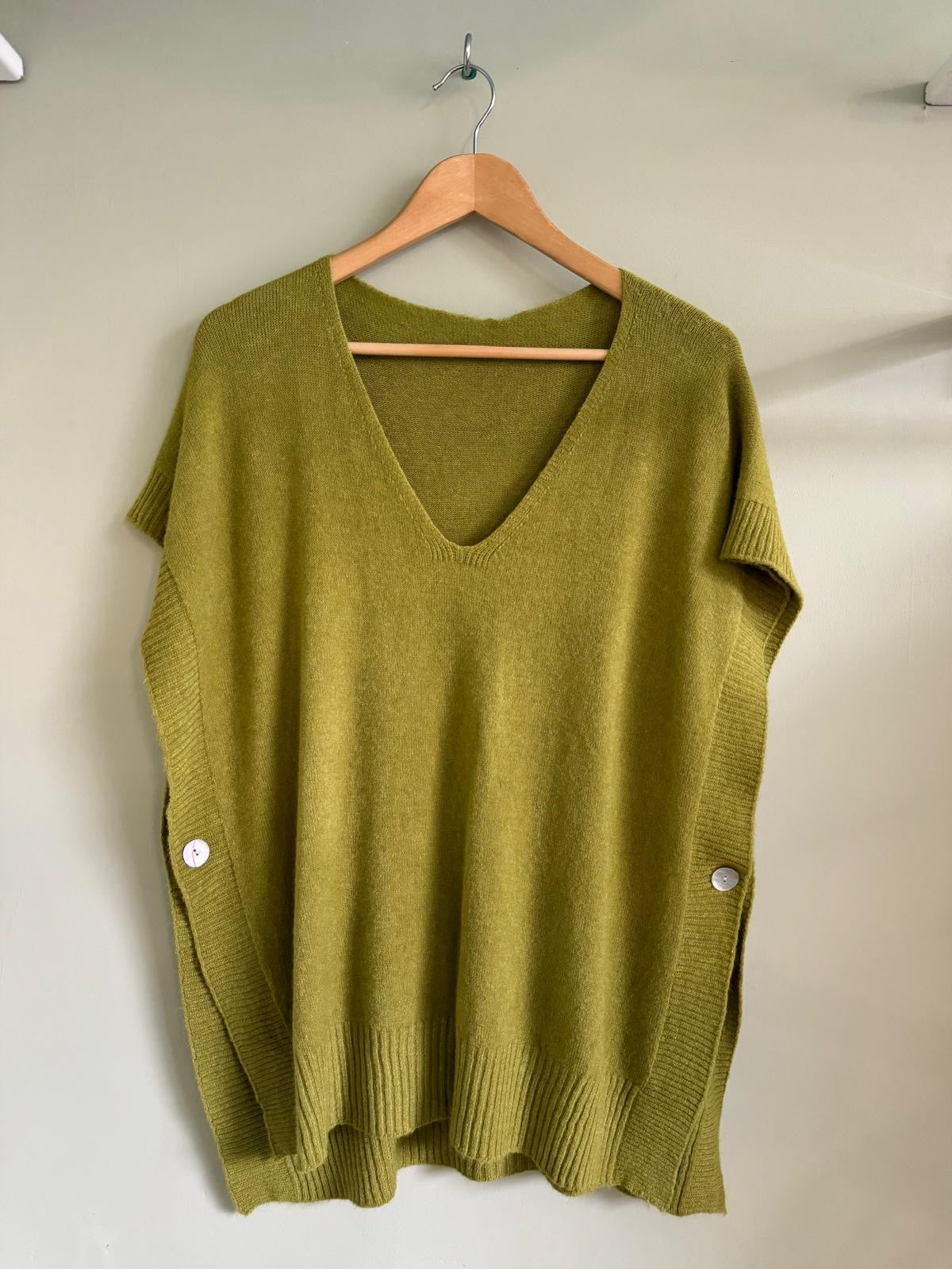 Jessica Side Button Tank Top/Poncho - Assorted Colours