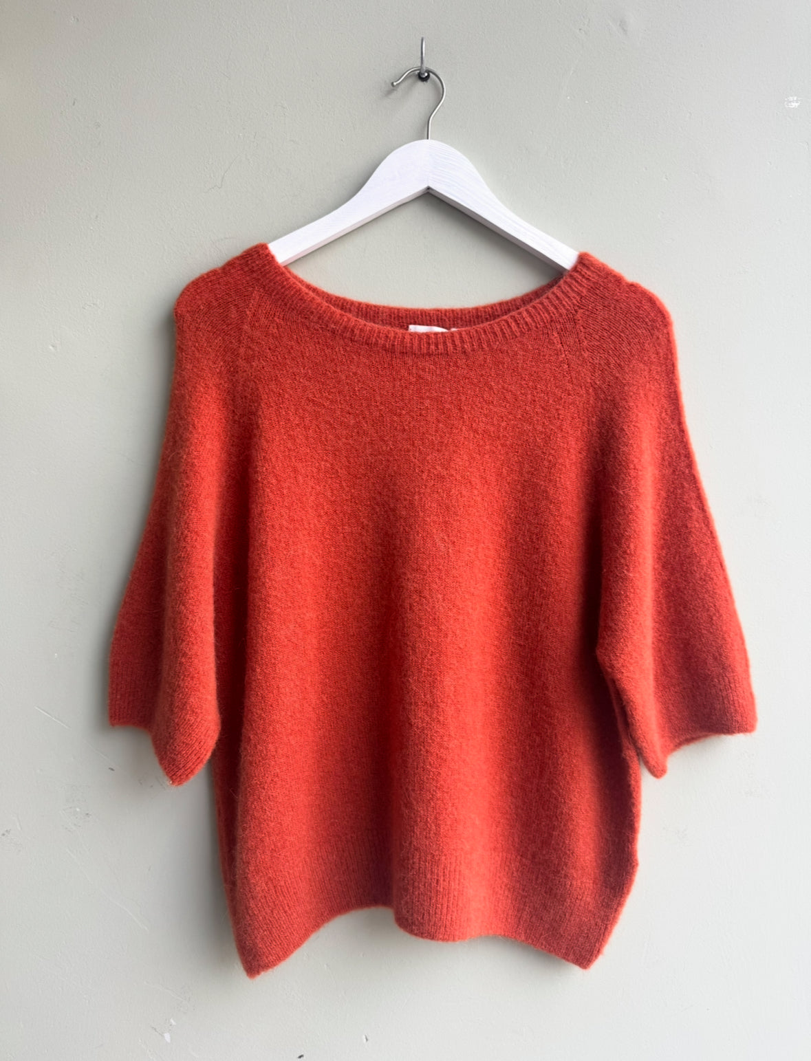 Stephanie Short Sleeve Alpaca Blend Round Neck Jumper