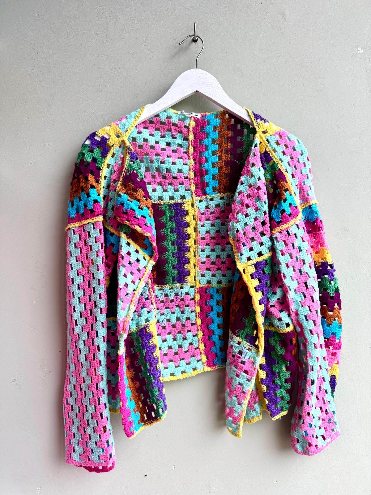 Sophia Rainbow Crochet Cardigan