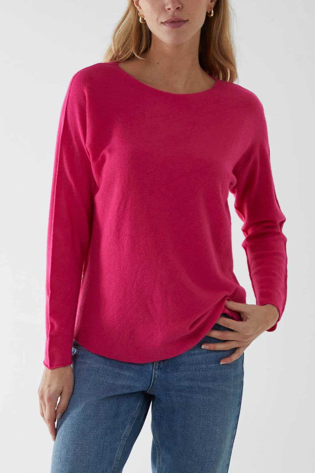 Tamarisk Core Collection Round Neck Long Sleeve Lightweight Knit Jumper