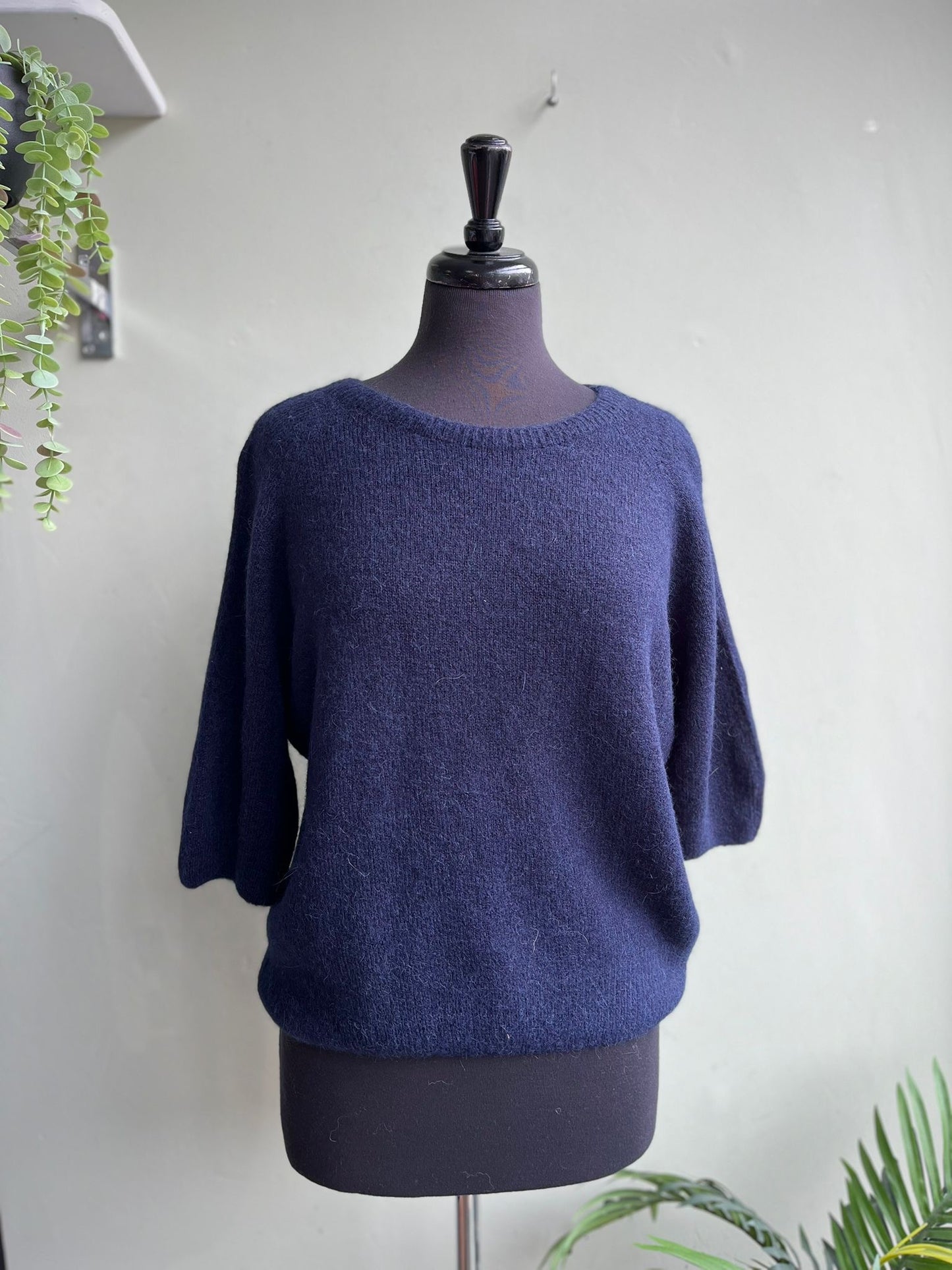 Stephanie Short Sleeve Alpaca Blend Round Neck Jumper