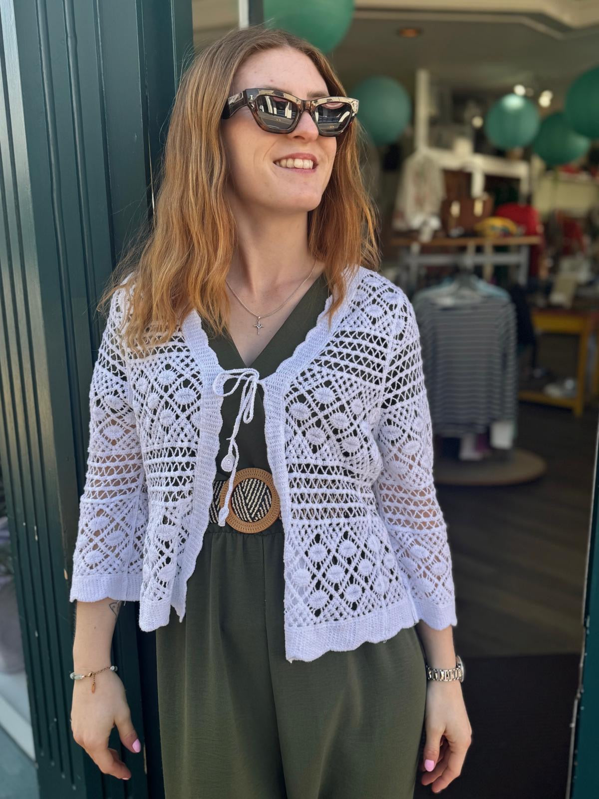 Lily Crochet Cotton Lace Cardigan