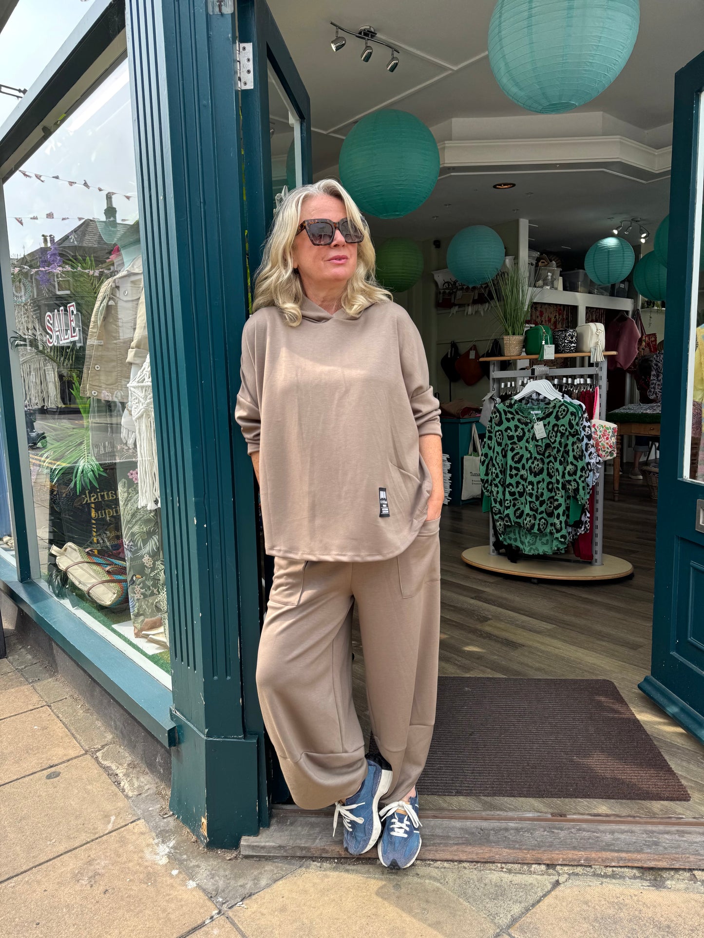 Harper Barrel Leg Pant & Hoodie Loungewear Co-Ord - Mocha, Chocolate Brown Or Shell Pink