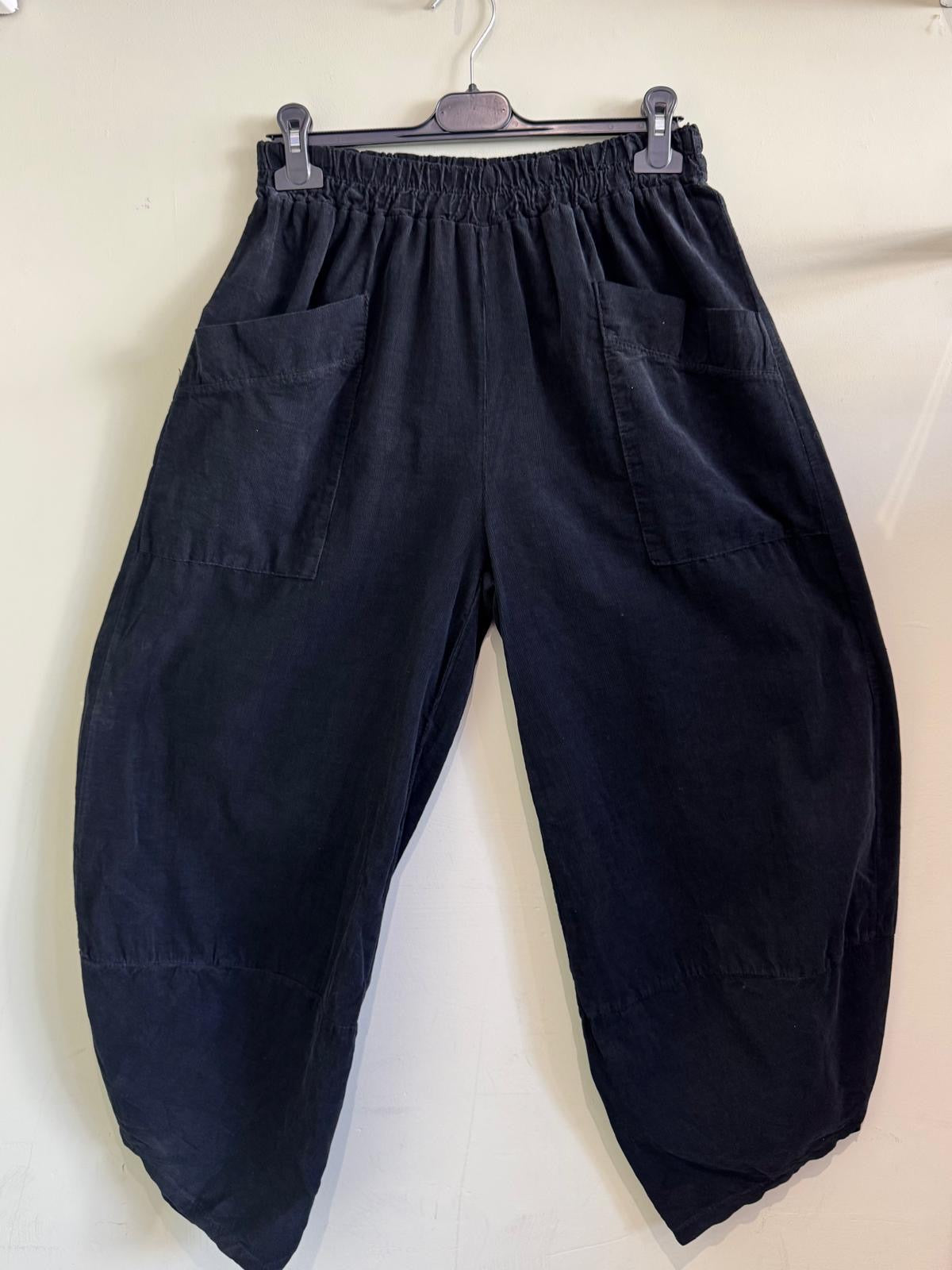 Carina Needlecord Barrel Leg Cocoon Pants