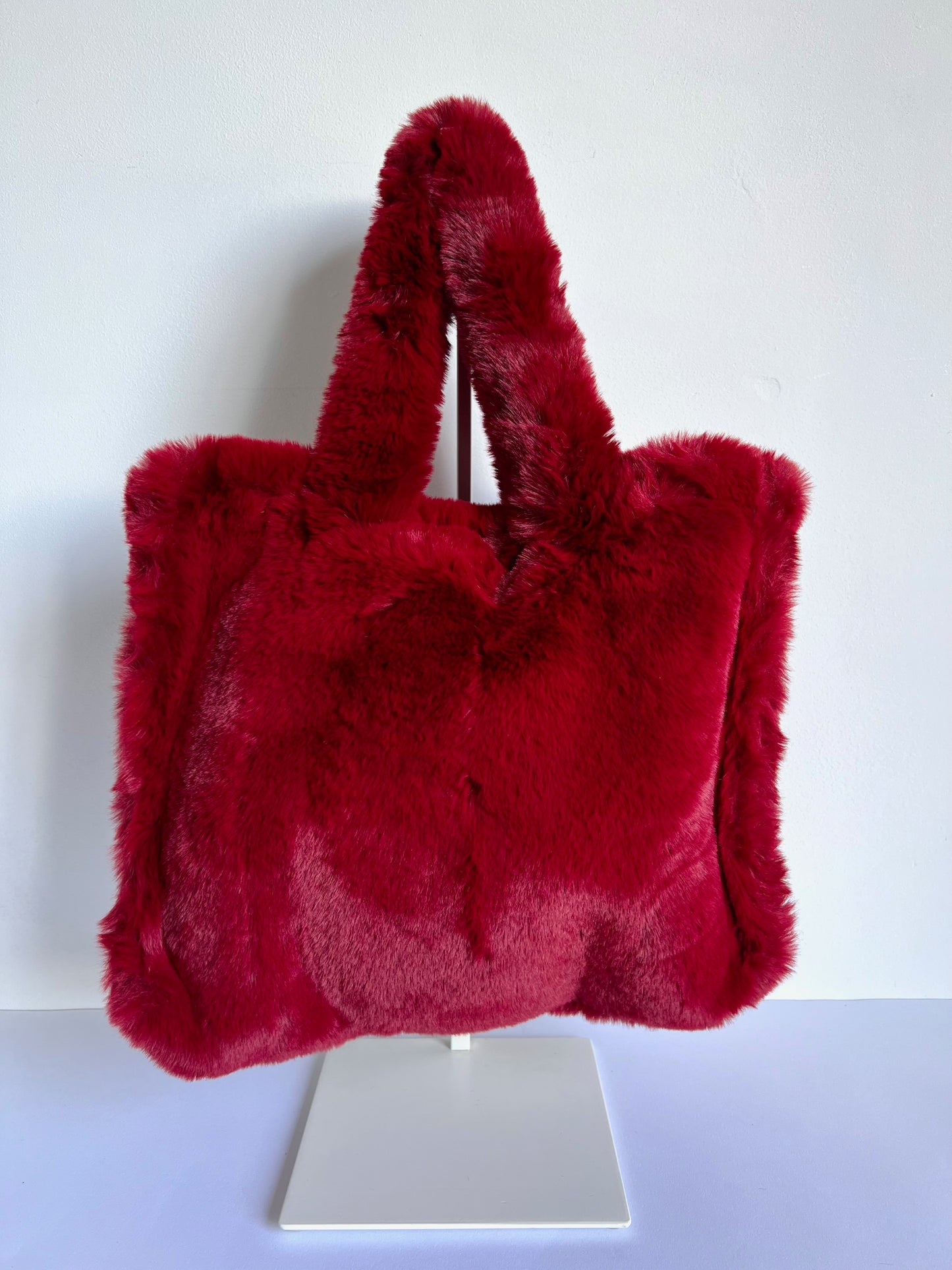 Faux Fur Rectangular Tote Bag - 4 Colours