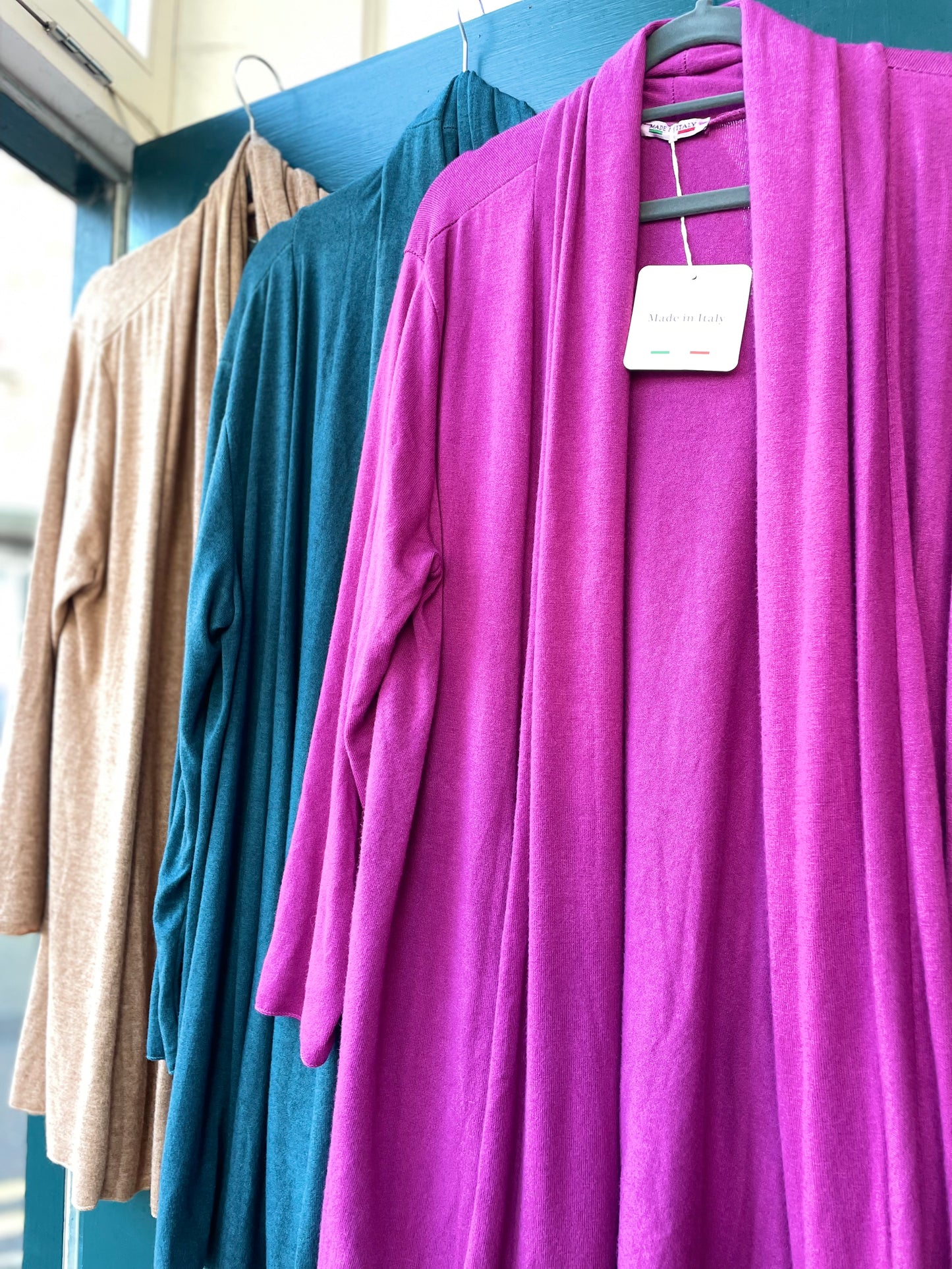 Jackie Brushed Jersey Long Cardigan- 6 Colours