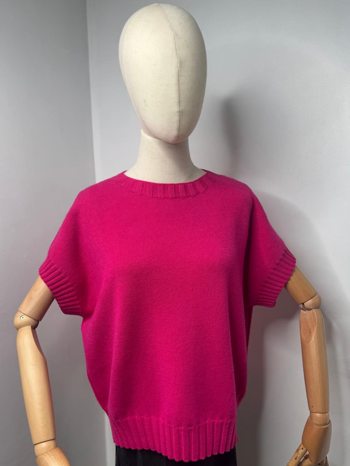 Shannon Ribbed Detail Oversized Short Sleeve Sweater Vest Tank Top - 5 Colours