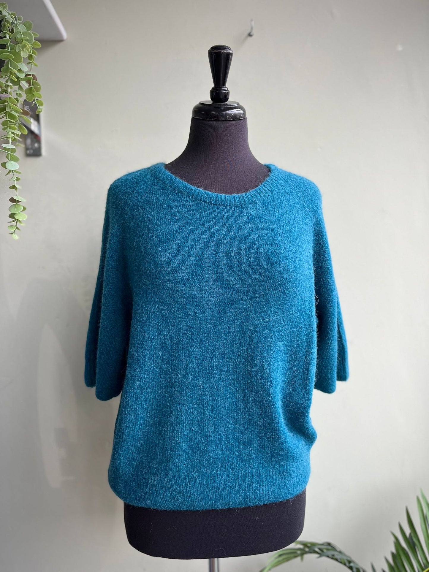 Stephanie Short Sleeve Alpaca Blend Round Neck Jumper