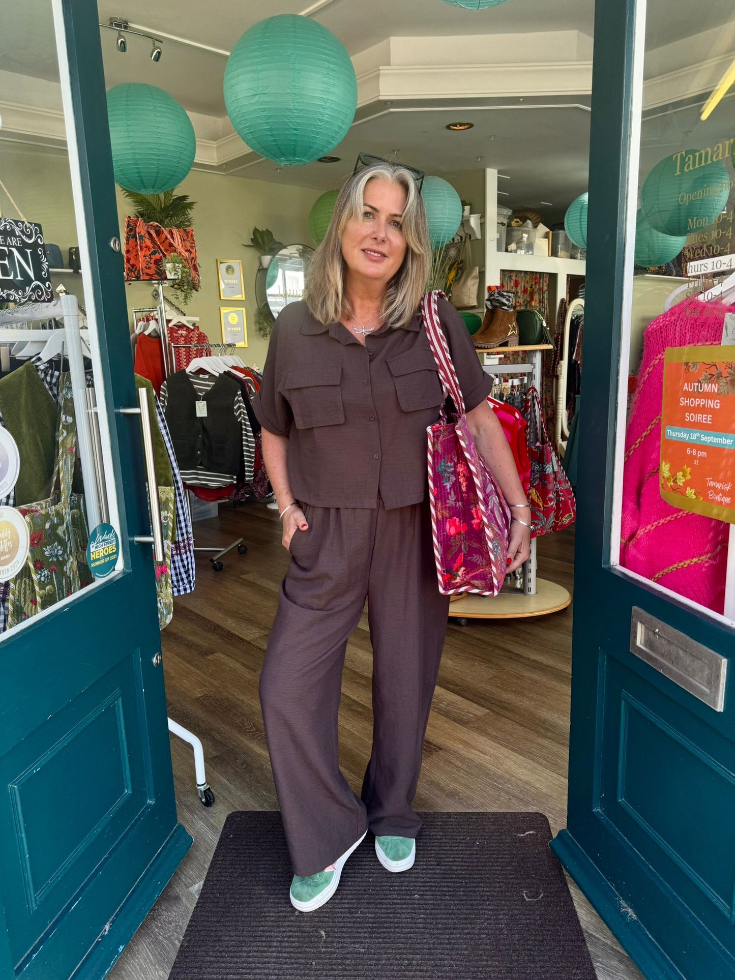 Anna Plain Co-Ord Set - Khaki, Black Or Chocolate Brown