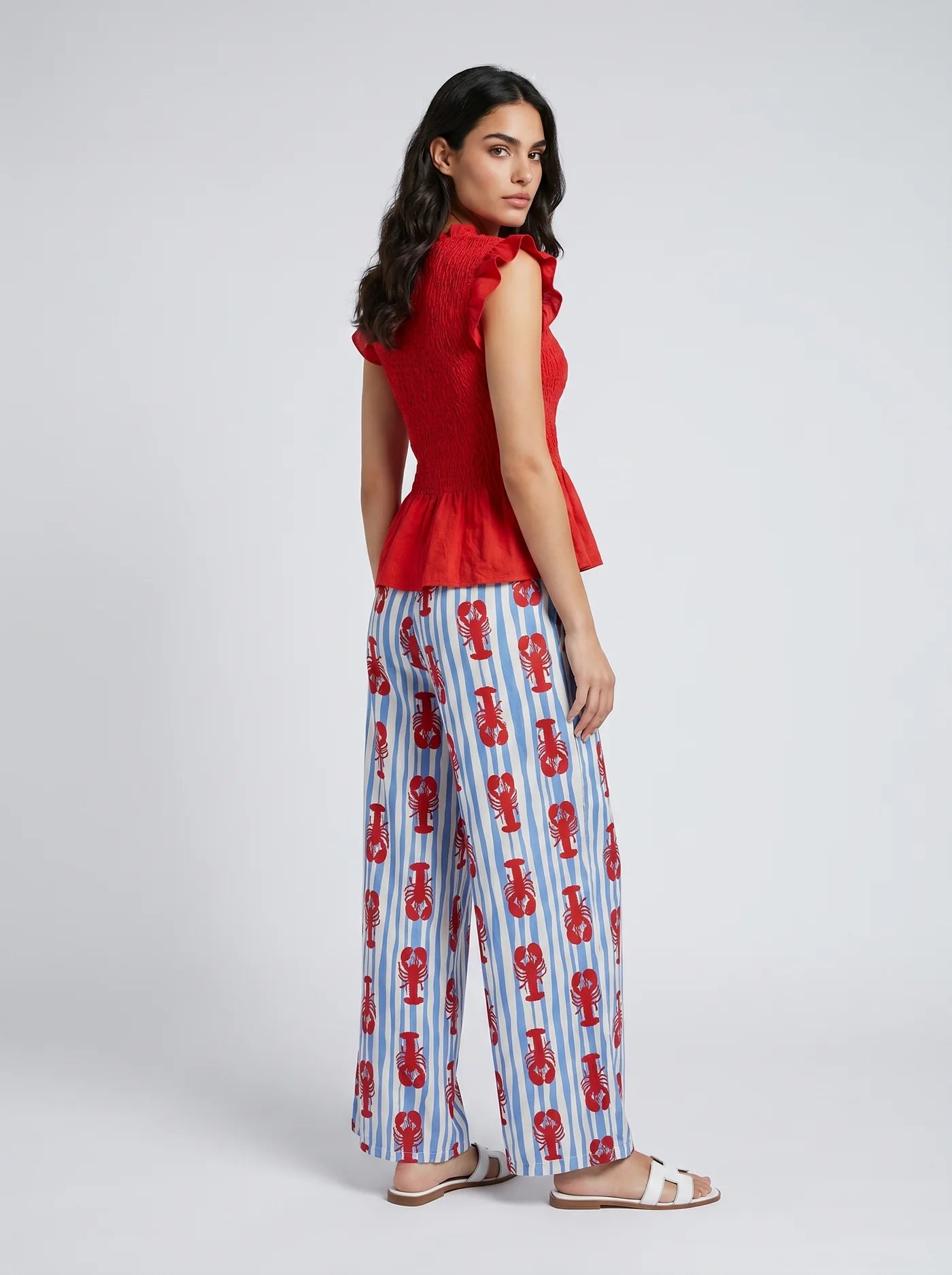 Lobster & Stripe Print Trousers