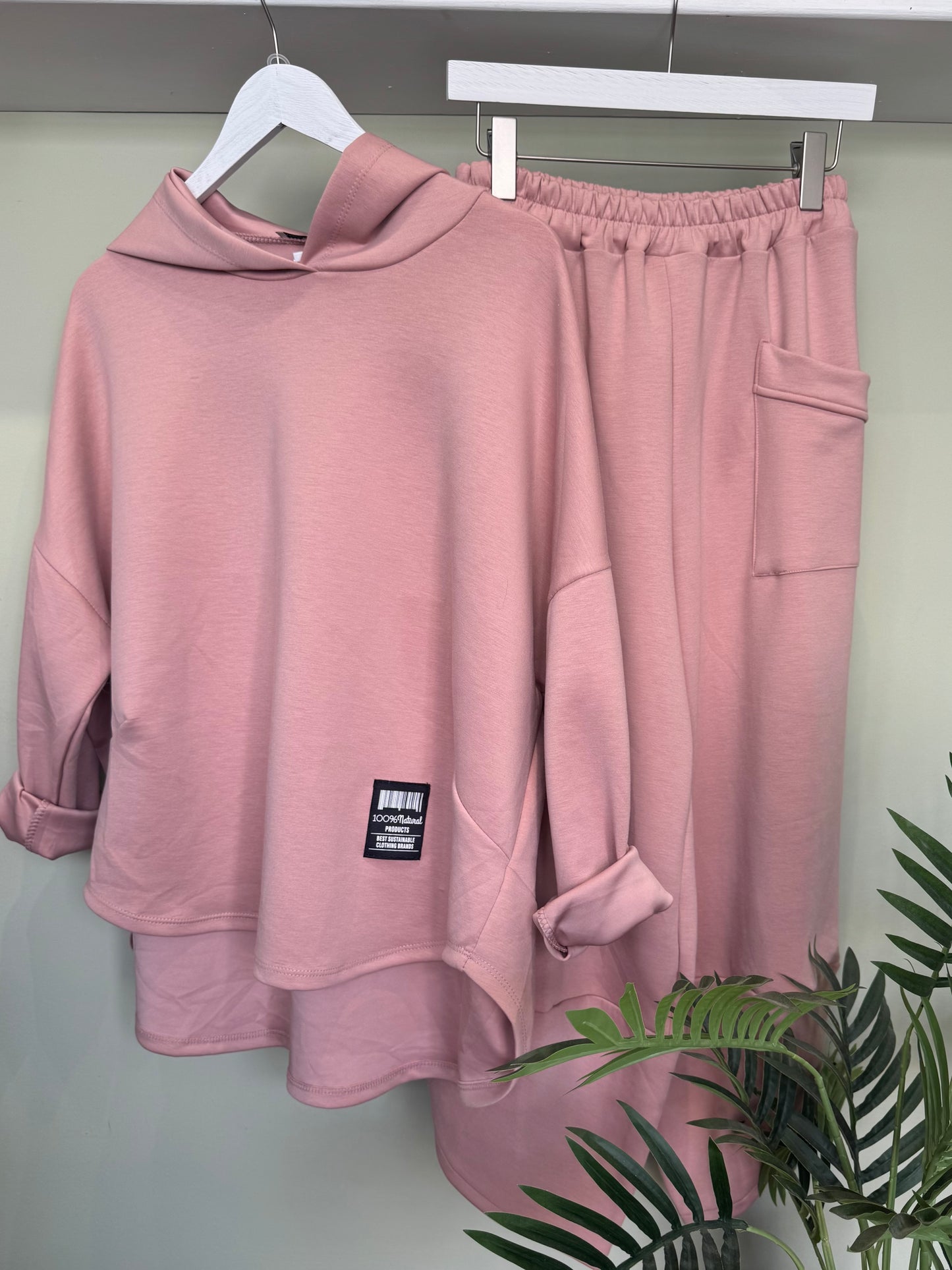 Harper Barrel Leg Pant & Hoodie Loungewear Co-Ord - Mocha, Chocolate Brown Or Shell Pink