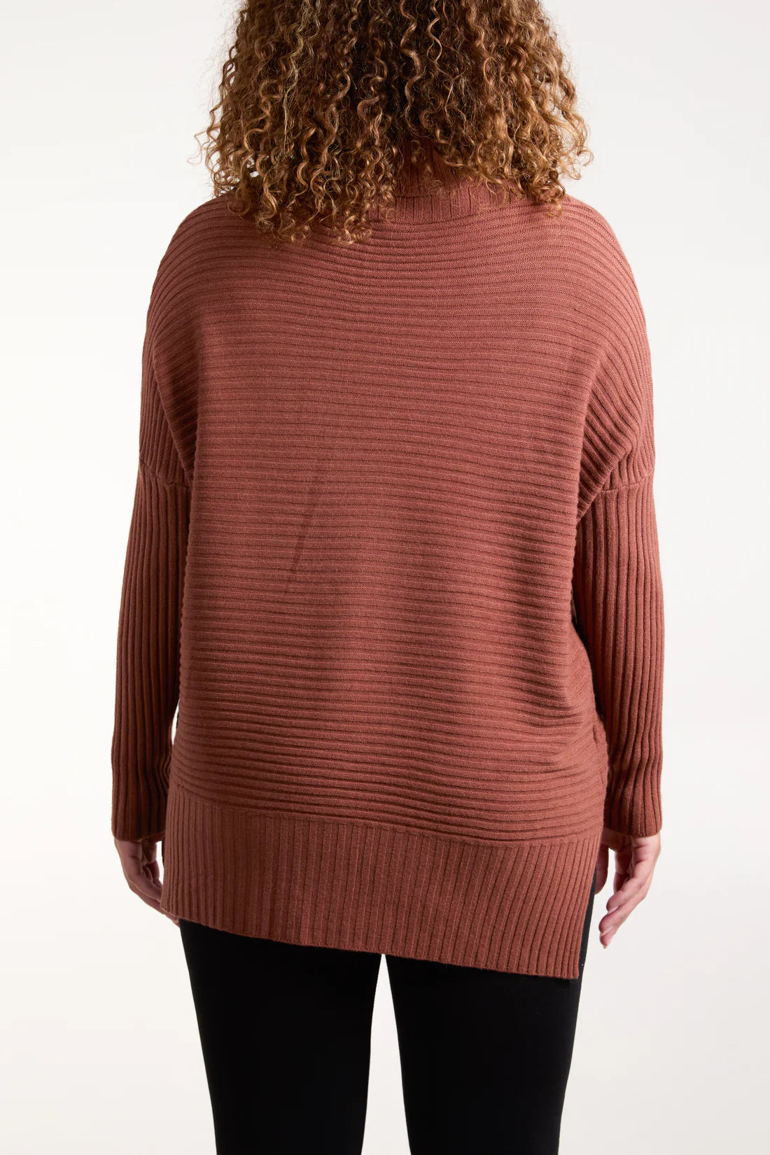Adele Slouchy Ribbed Roll Neck Jumper - Multiple Colours