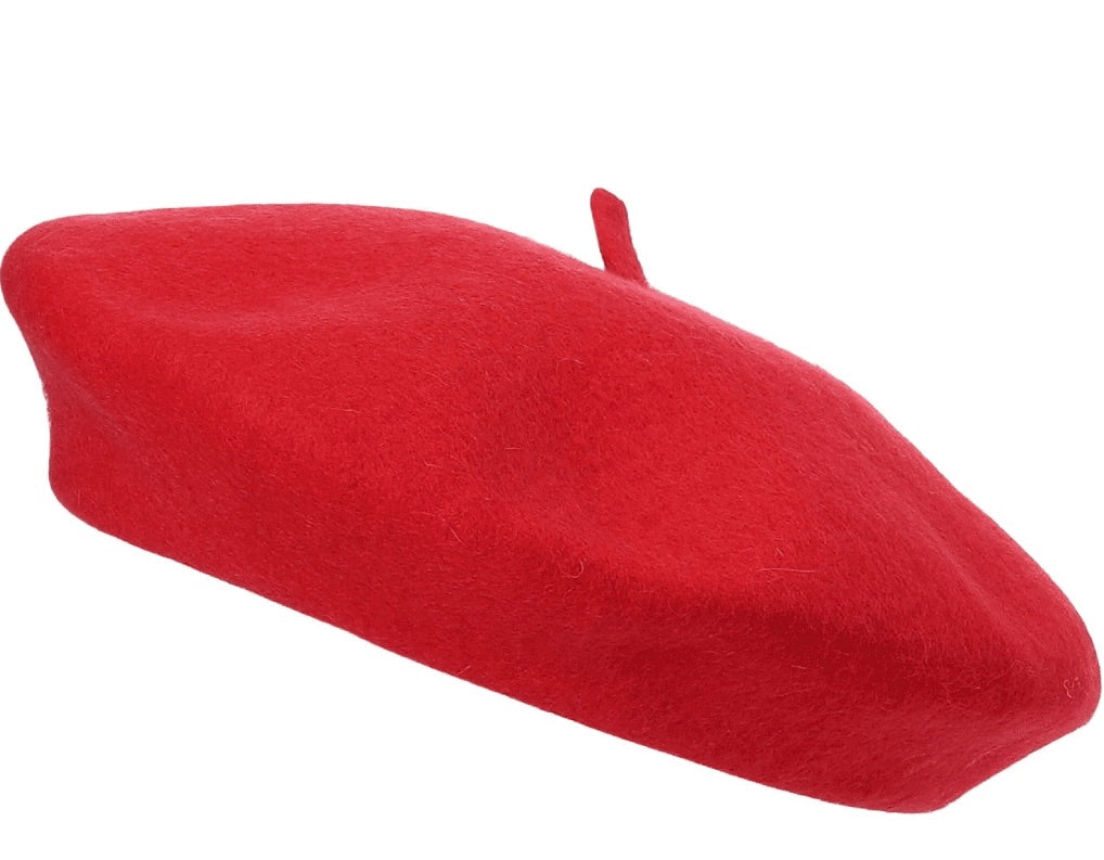 Classic Wool Blend Beret red