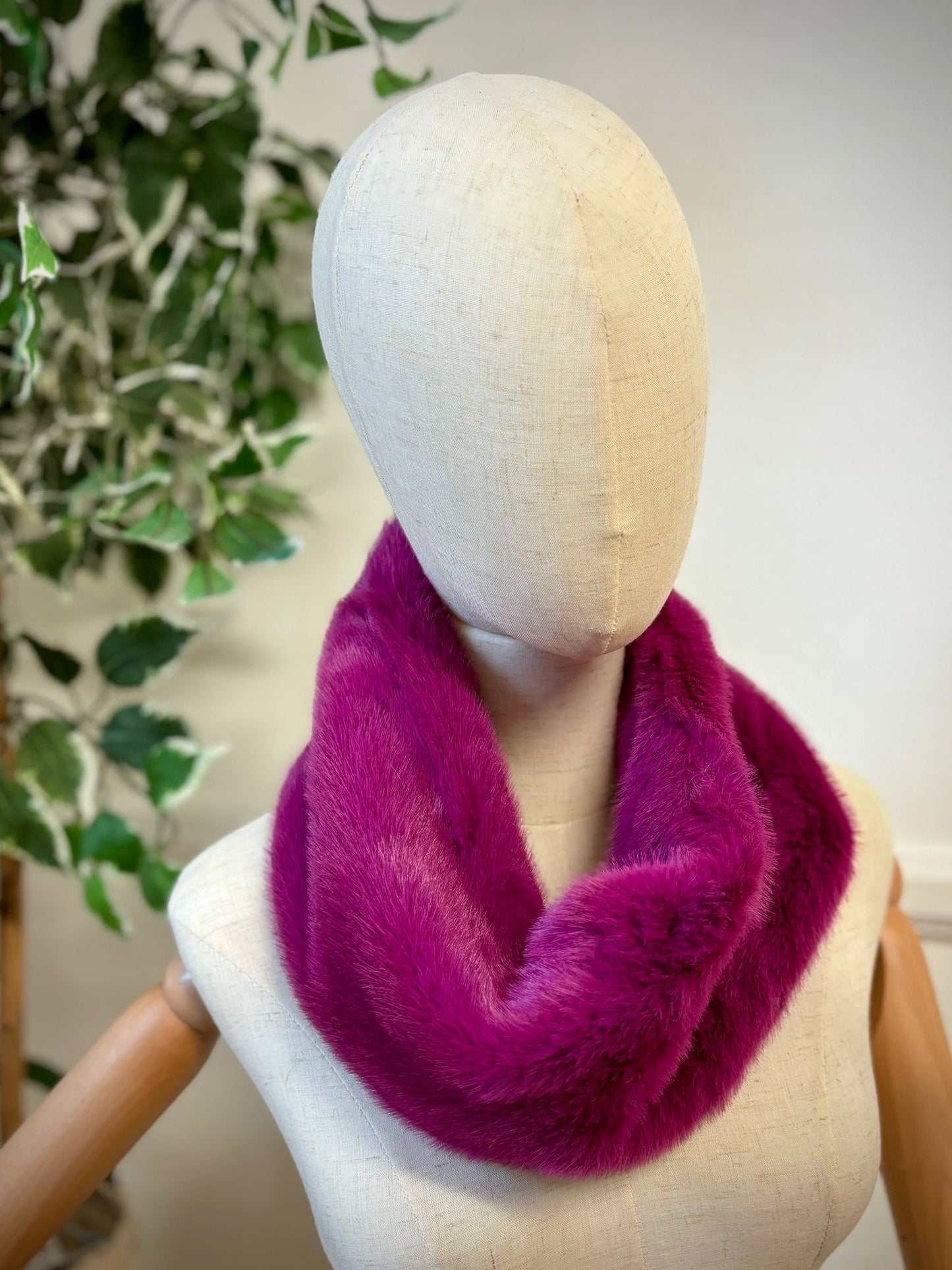 Faux Fur Snood purple