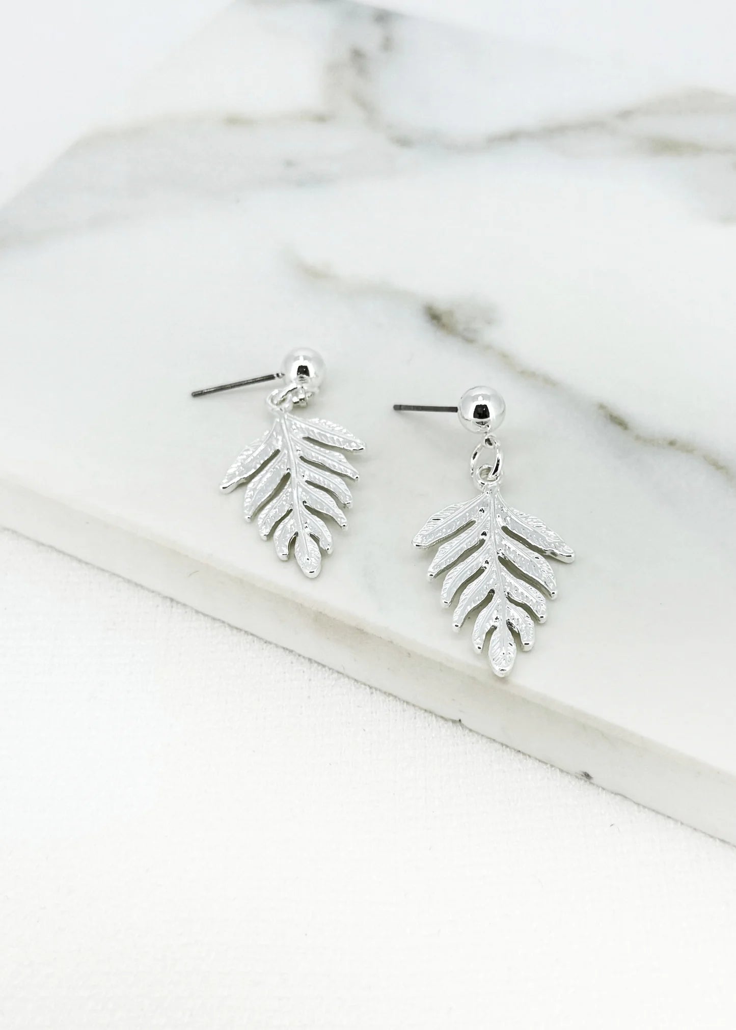 Envy Jewellery Leaf Design Drop Earrings