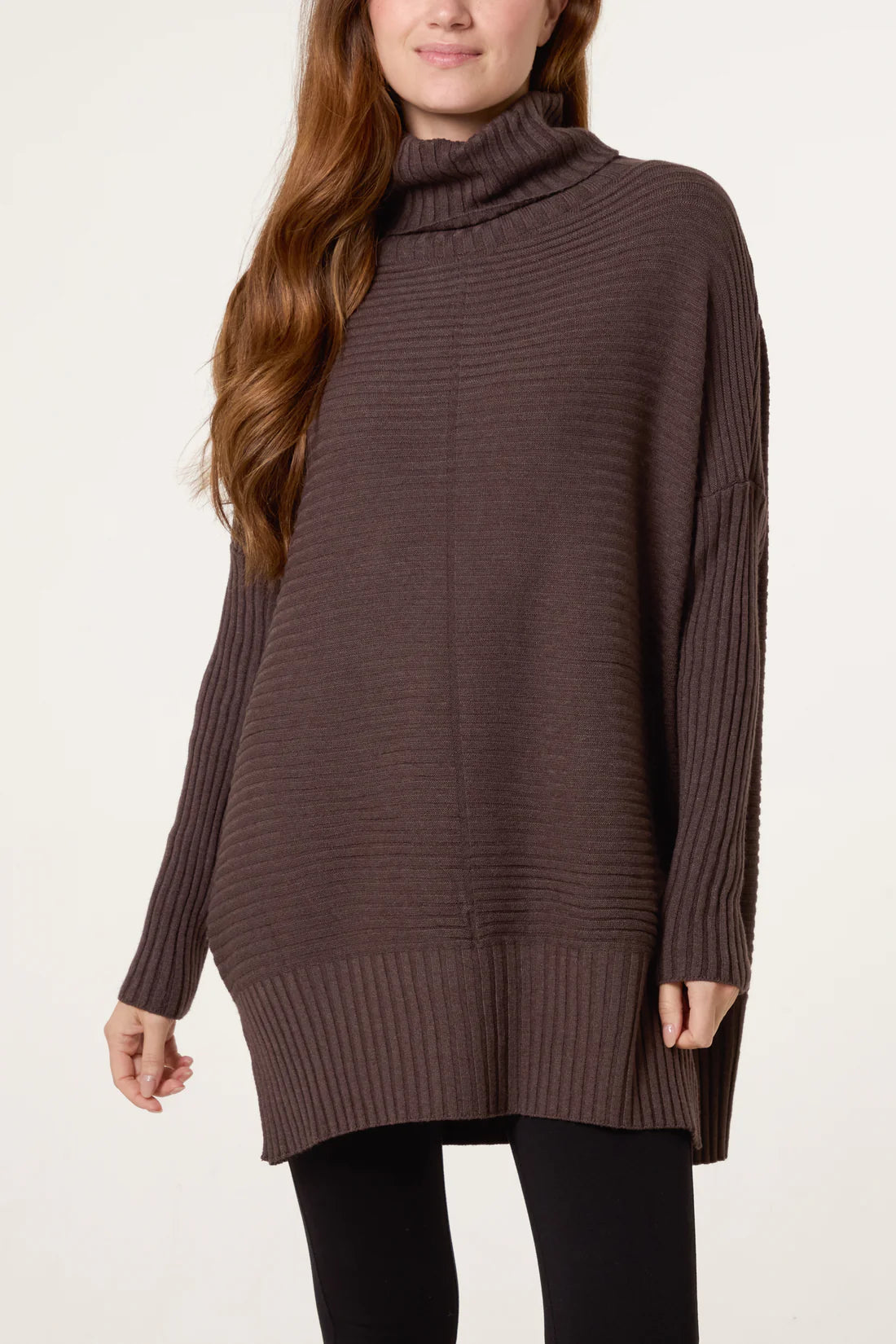 Adele Slouchy Ribbed Roll Neck Jumper - Multiple Colours