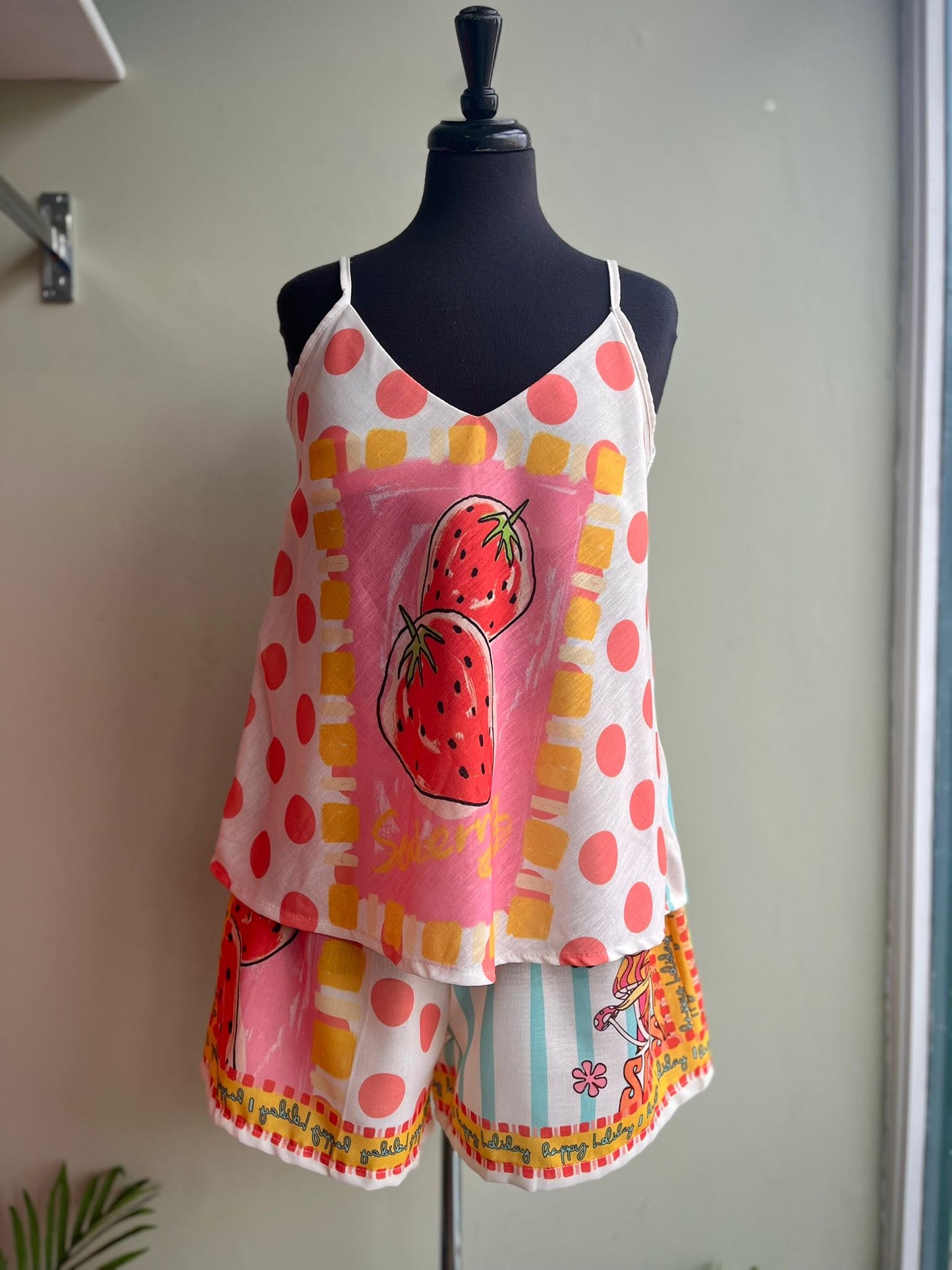 Be The Sunshine/Strawberry Shorts & Top Co-Ord