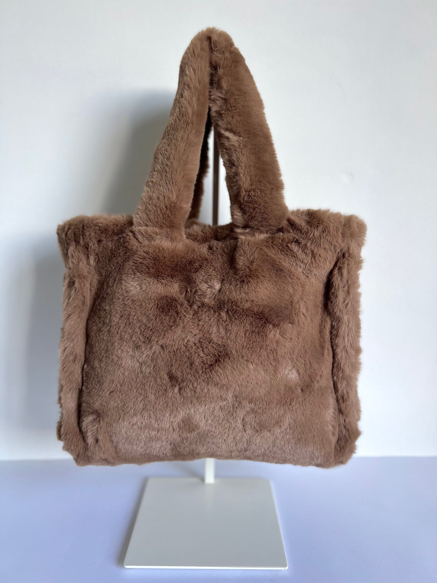 Faux Fur Rectangular Tote Bag - 4 Colours