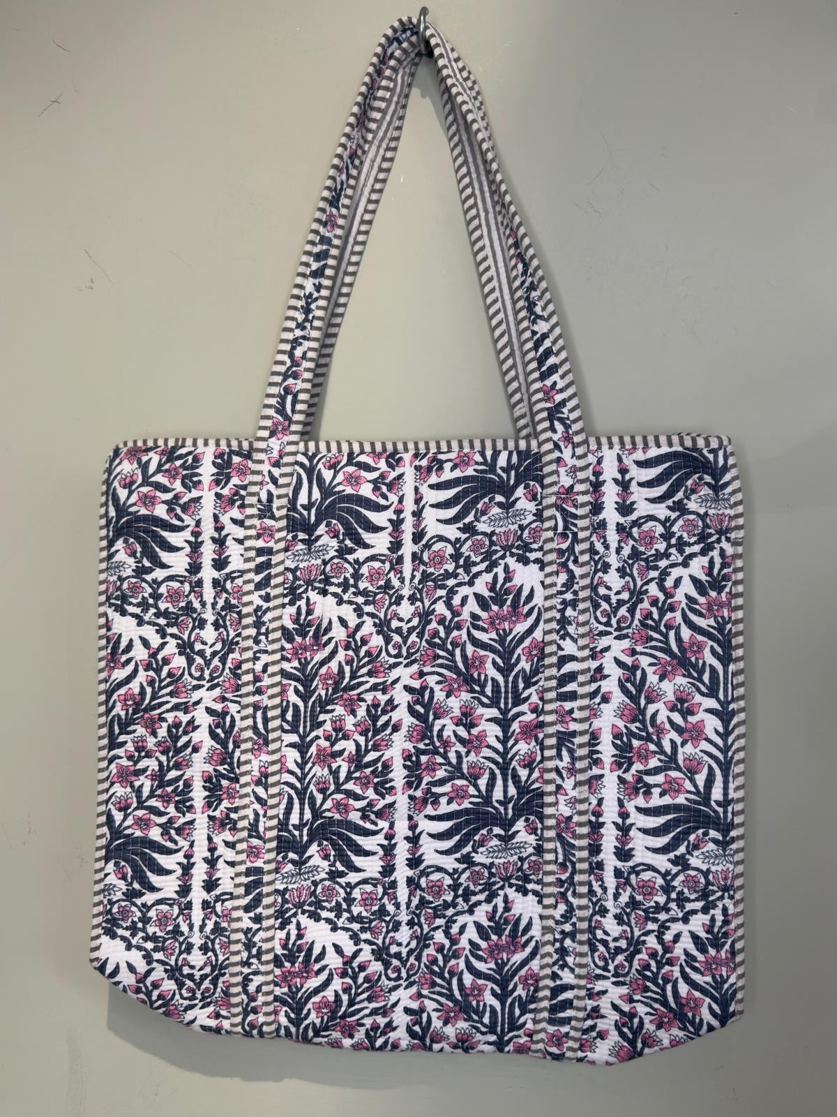Quilted Cotton Kantha Tote Bag - Assorted Colours & Prints