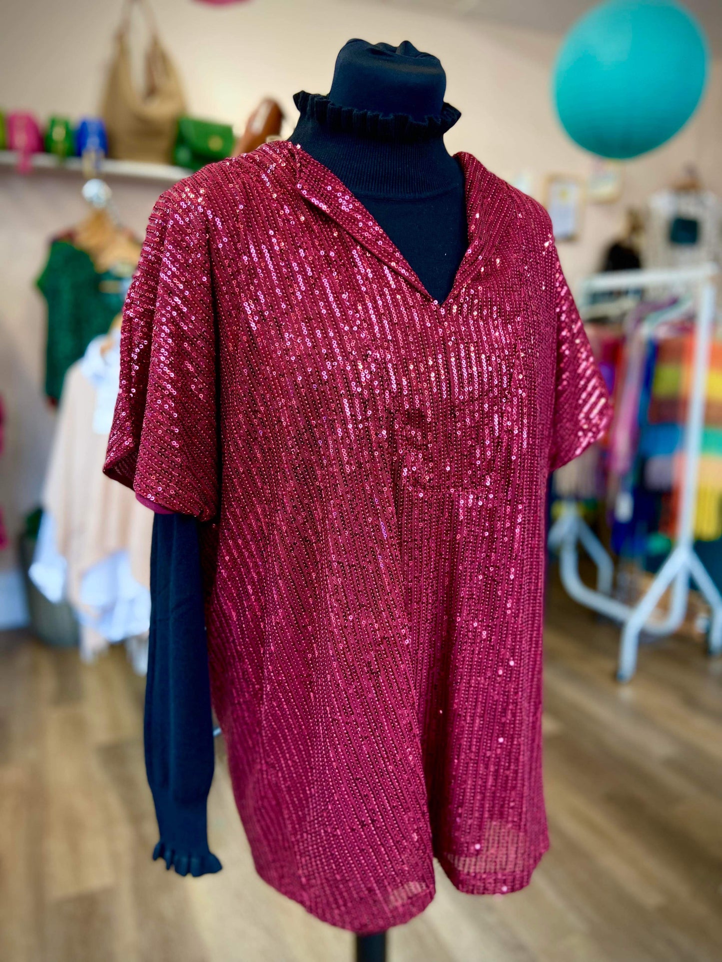 Liza Sequin Tunic Top - 4 Colours