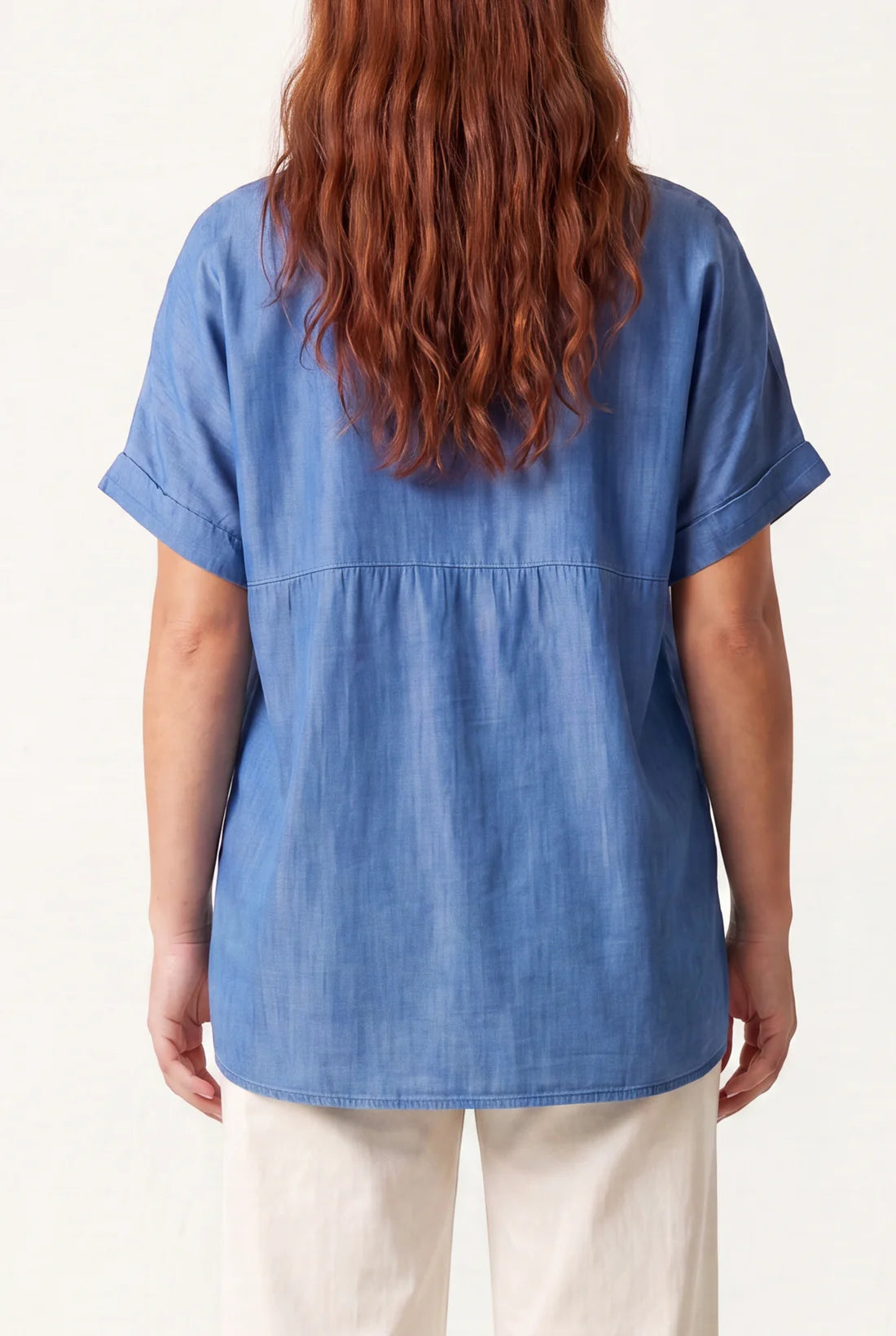 Erica Denim Blue Lyocell Top
