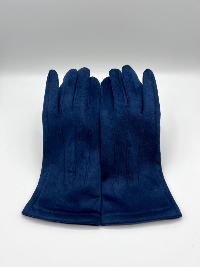 Faux Suede Plain Gloves - Assorted Colours in