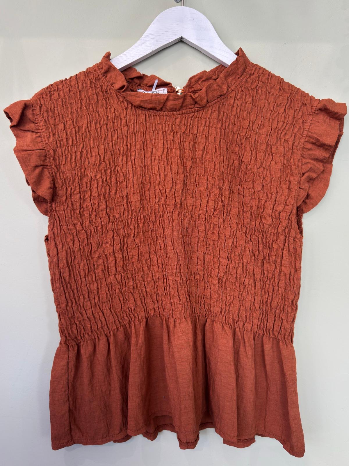 Grace Shirred Peplum Top