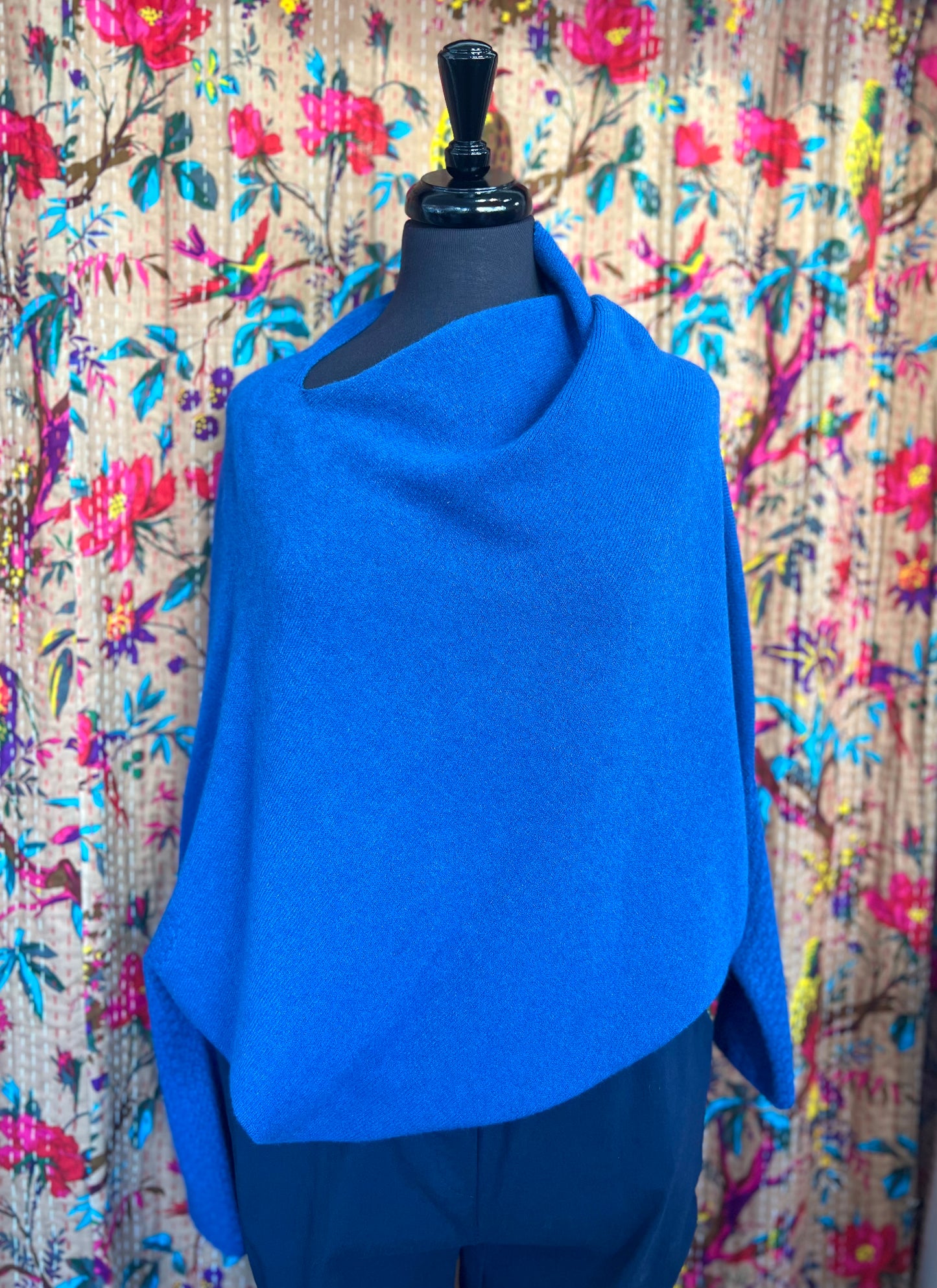 Lucy Asymmetric Draped Batwing Sweater
