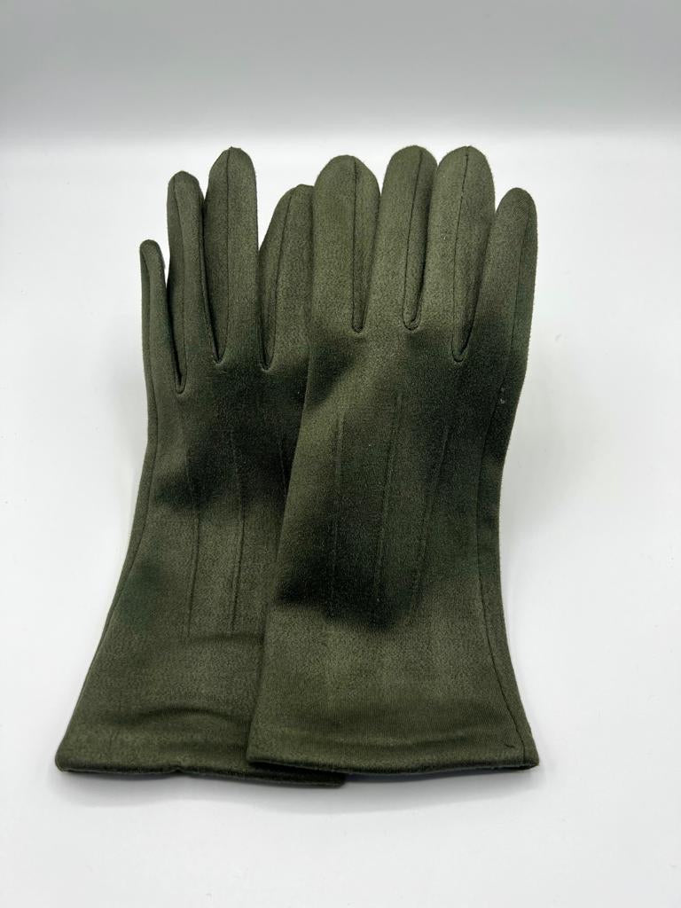 Faux Suede Plain Gloves - Assorted Colours in