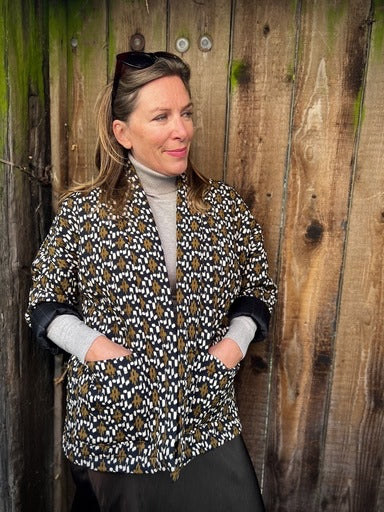 Hannah Ikat Print Quilted Indian Style Jacket