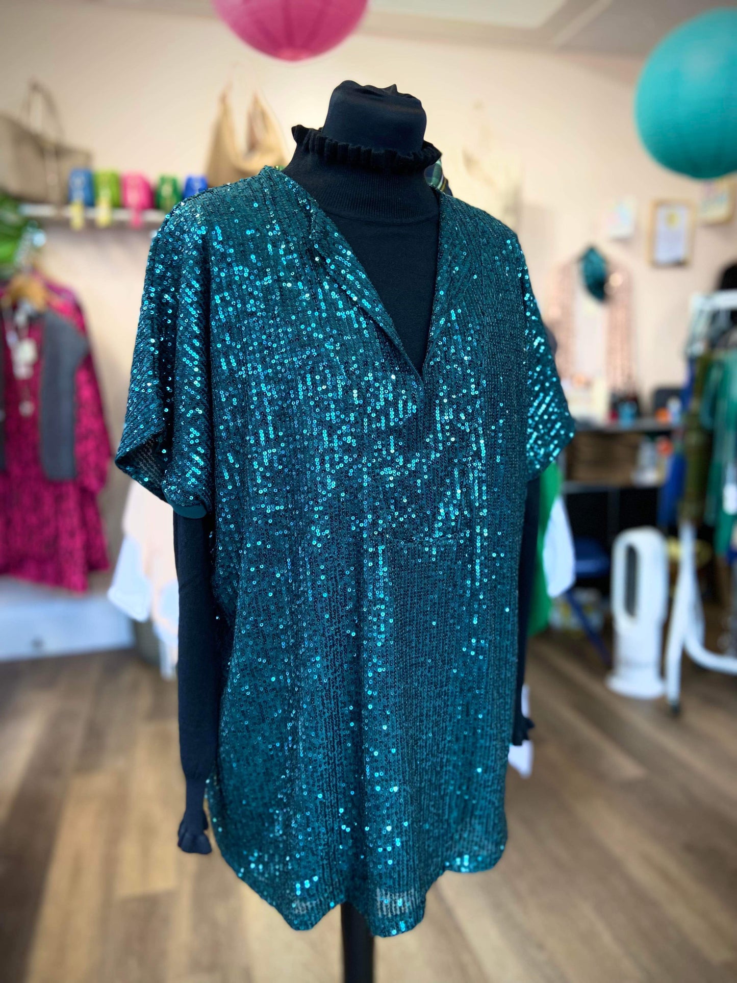 Liza Sequin Tunic Top - 4 Colours