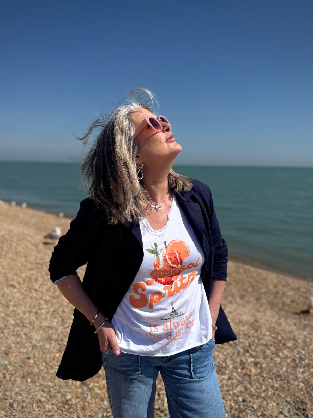 Aperol Spritz Is Always The Answer T-Shirt - White Or Faded Orange