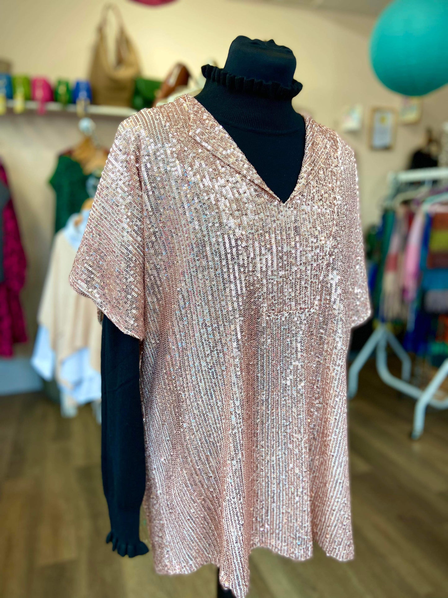 Liza Sequin Tunic Top - 4 Colours