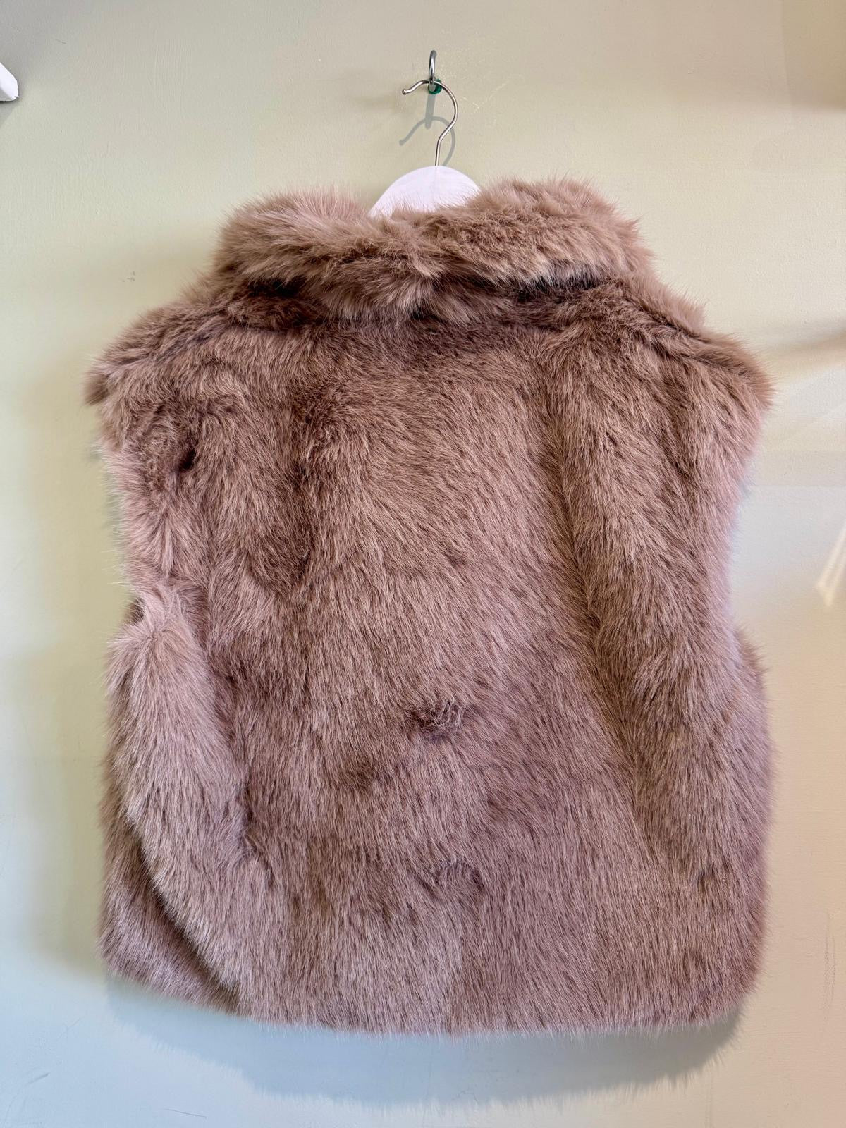 Kitty Luxe Faux Fur Short Gilet - Cream, Taupe Or Chocolate Brown