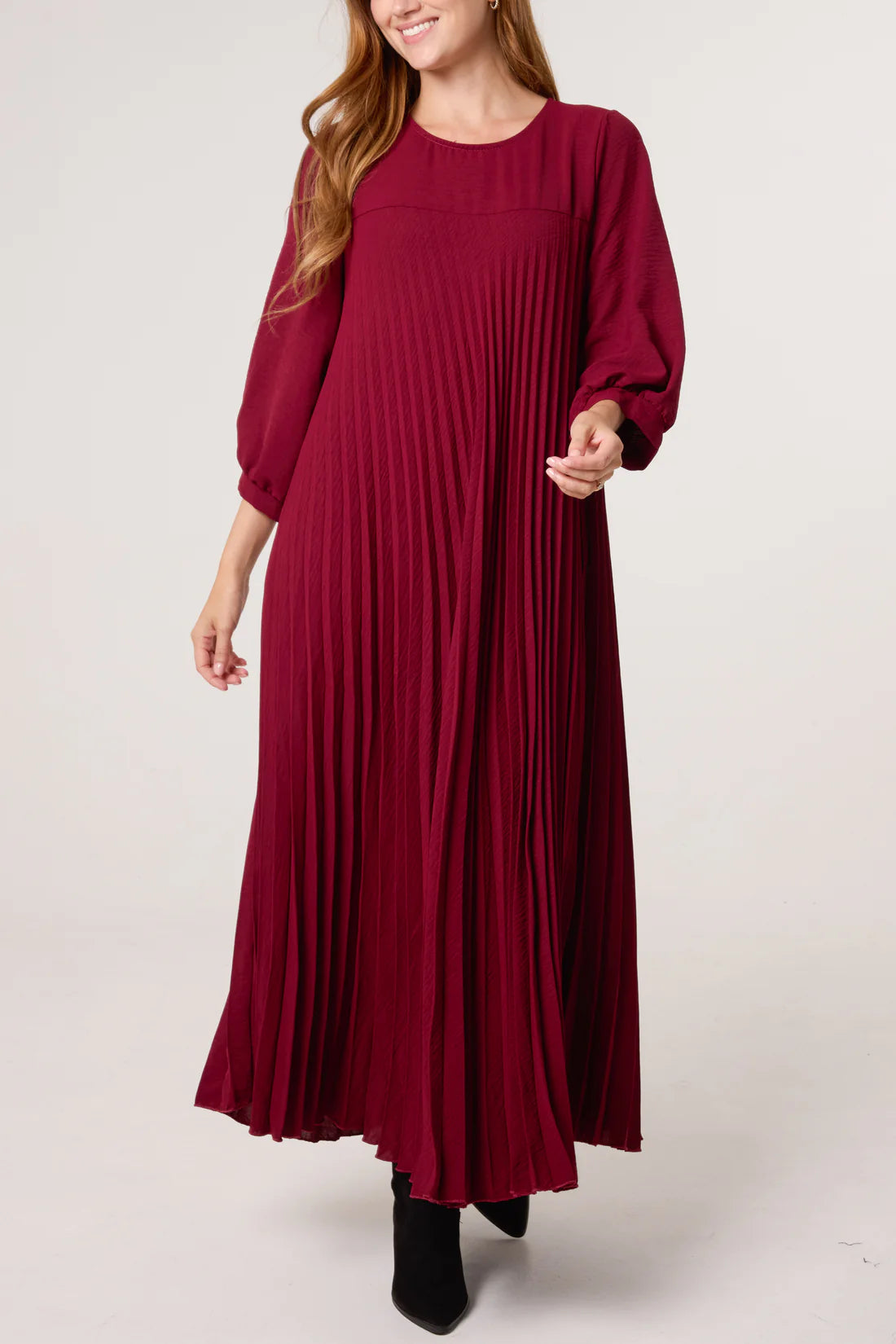 Monica Loose Pleated Midaxi Dress